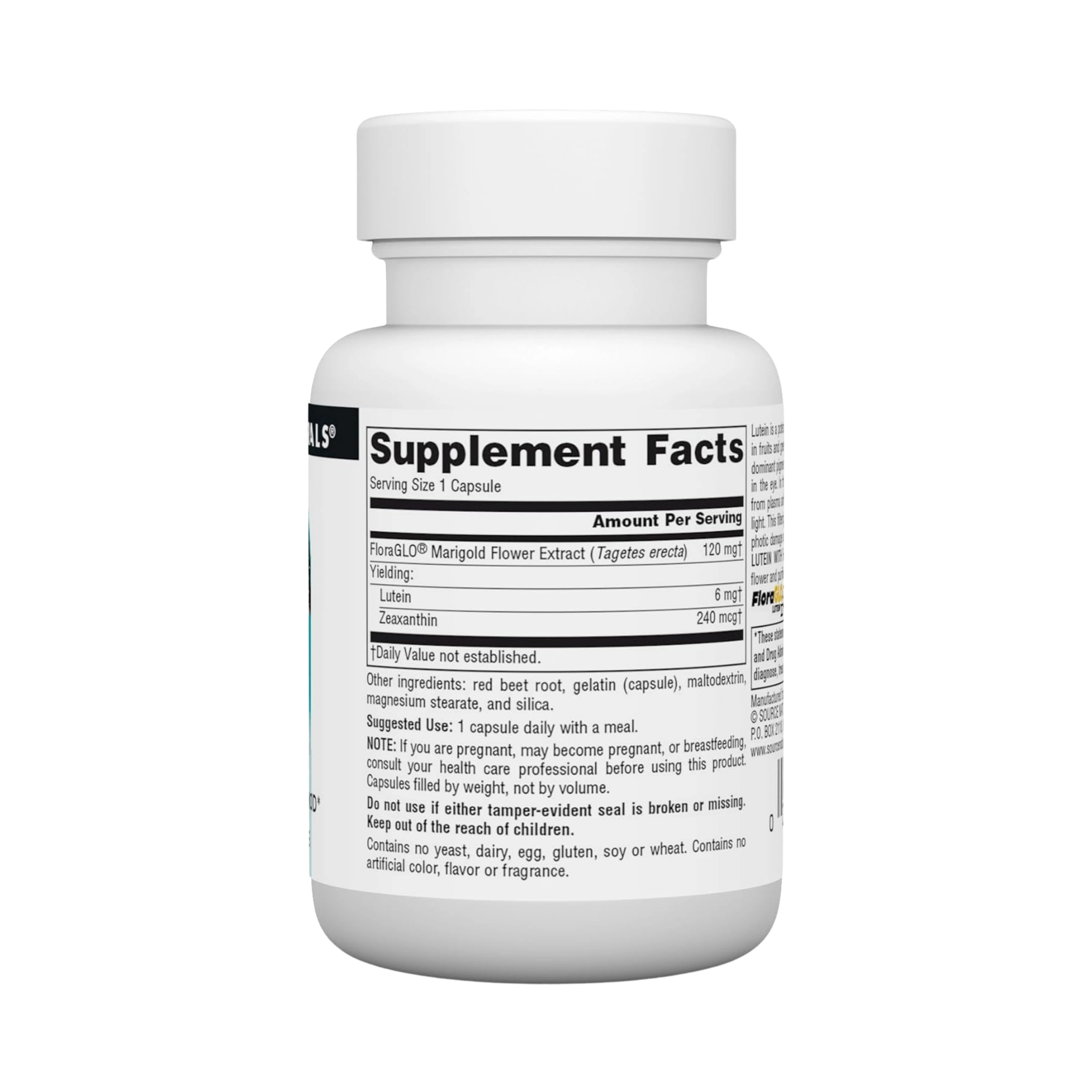 Source Naturals Lutein with FloraGLO, Antioxidant Carotenoid, 6 Mg, 45 Capsules