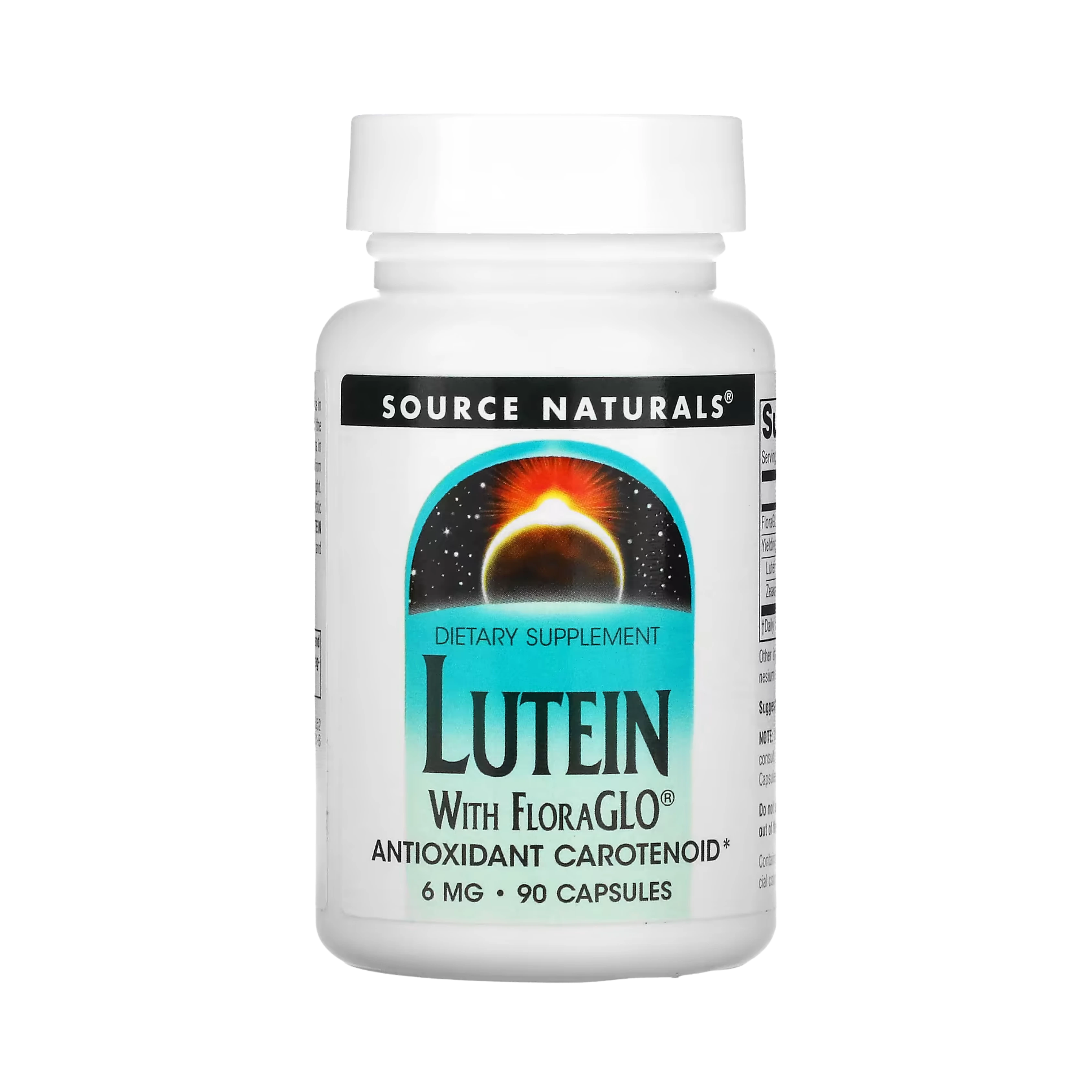 Source Naturals Lutein with FloraGLO, Antioxidant Carotenoid, 6 Mg, 90 Capsules