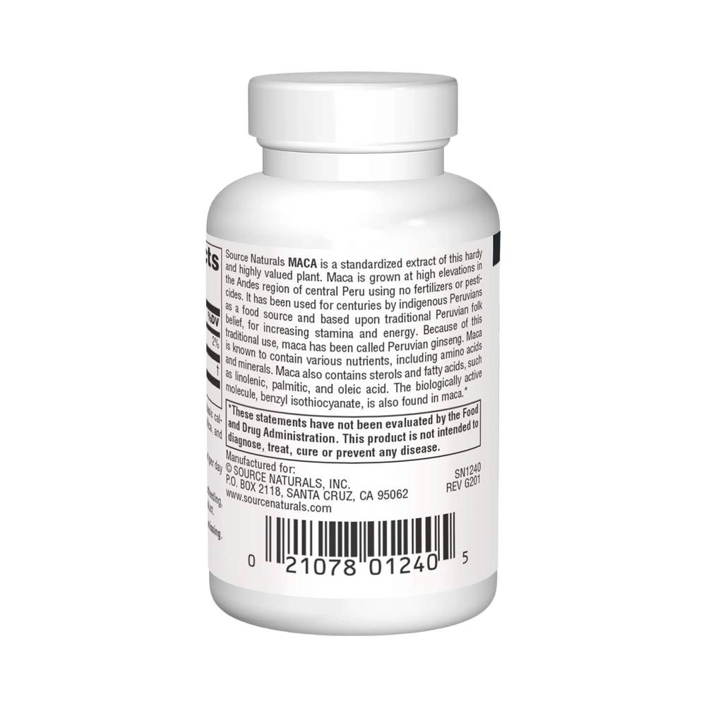 Source Naturals, Maca, 250 Mg, 30 Tablets