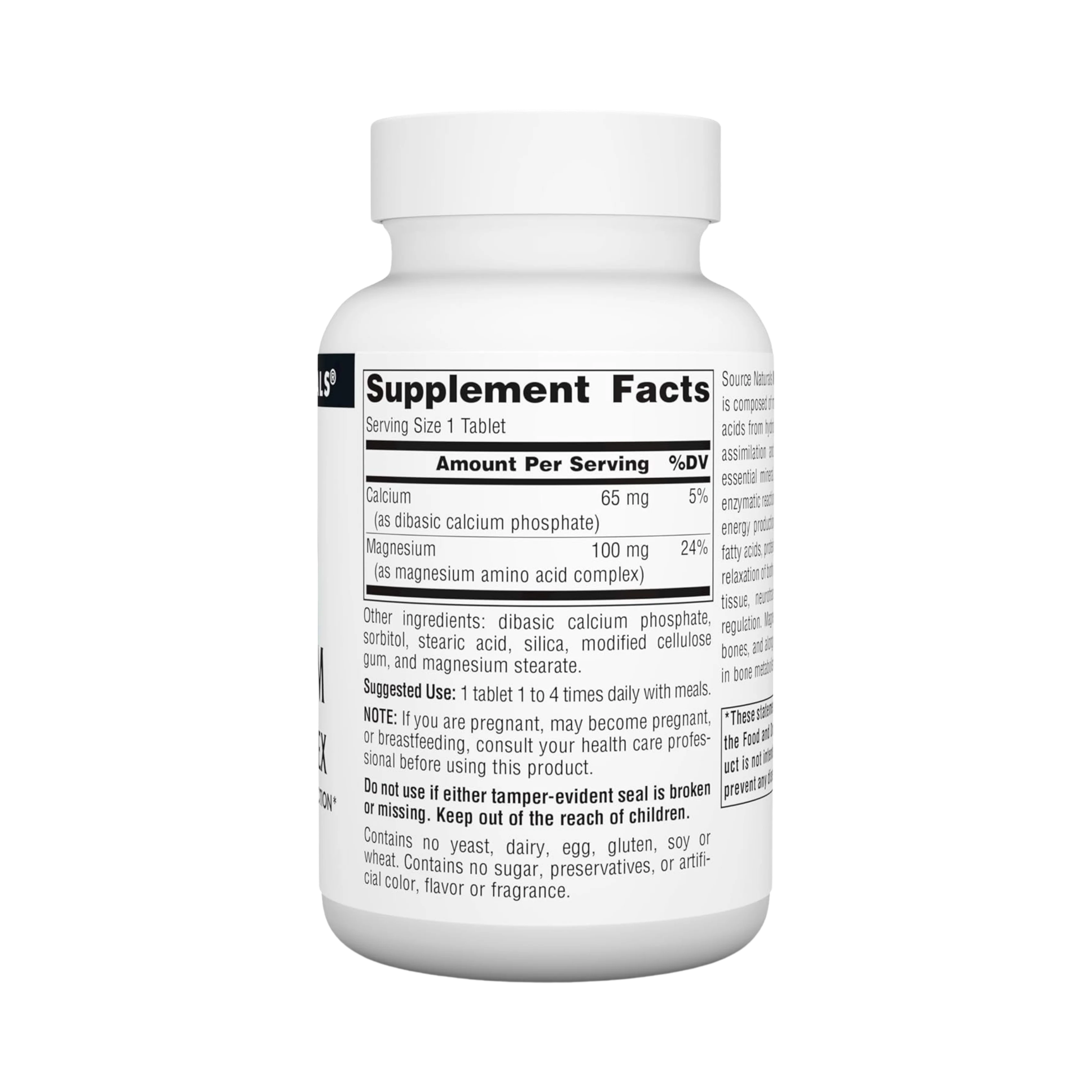 Source Naturals, Magnesium Chelate Complex, 100 Tablets