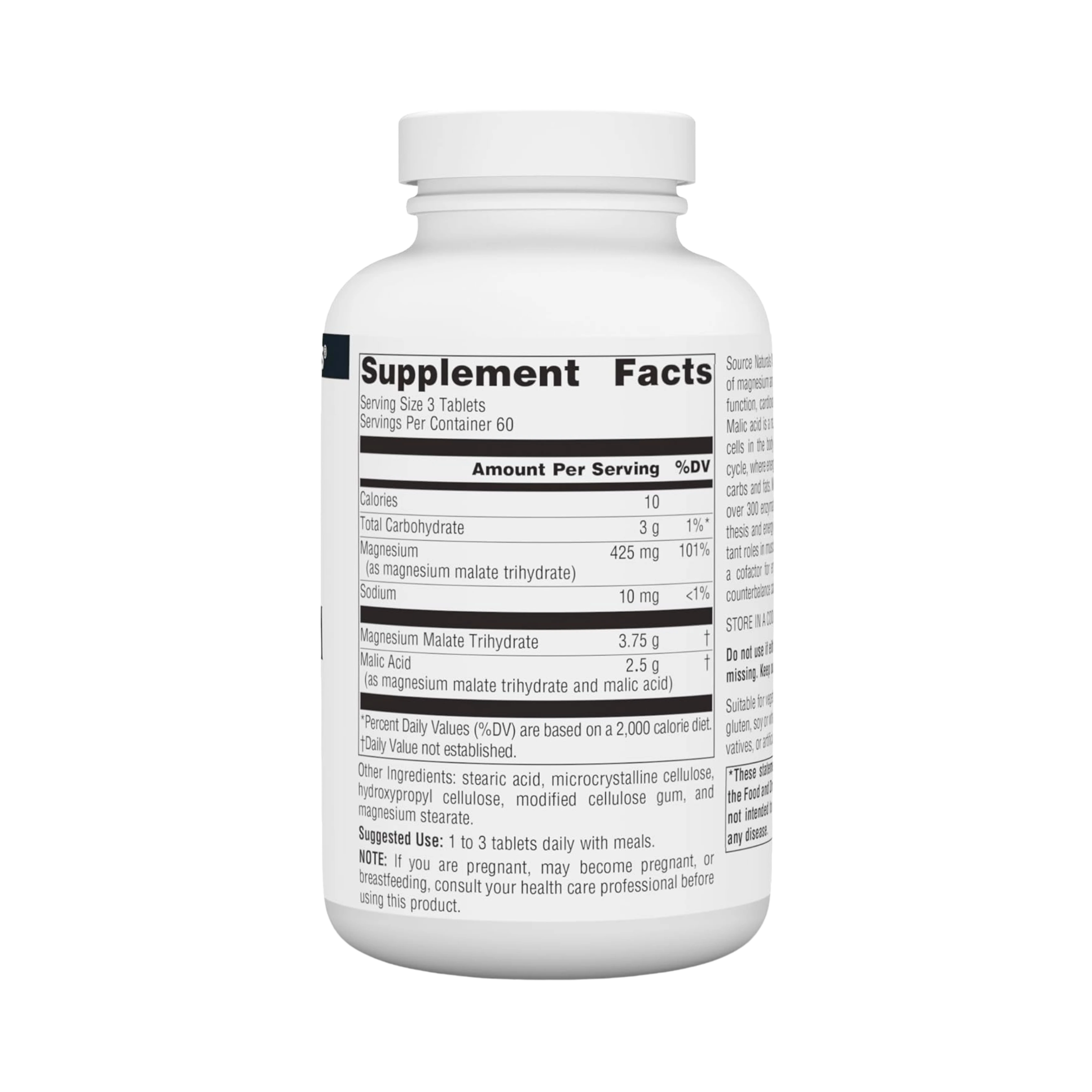 Source Naturals, Magnesium Malate, 1250 Mg, 180 Tablets