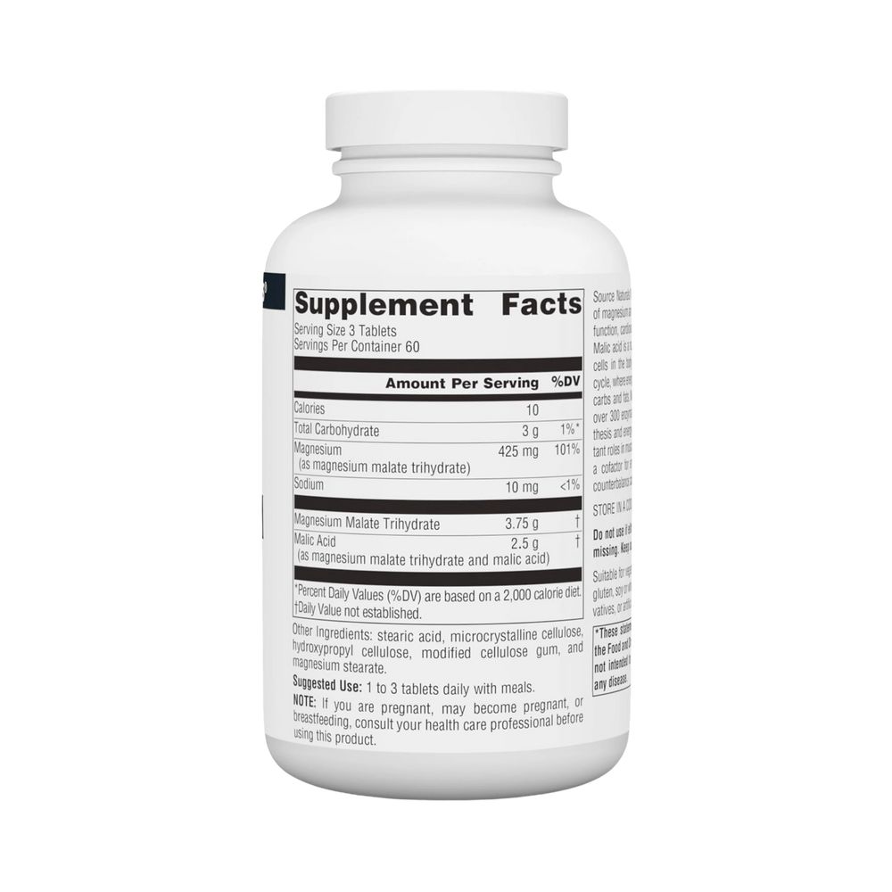 Source Naturals, Magnesium Malate, 1250 Mg, 180 Tablets