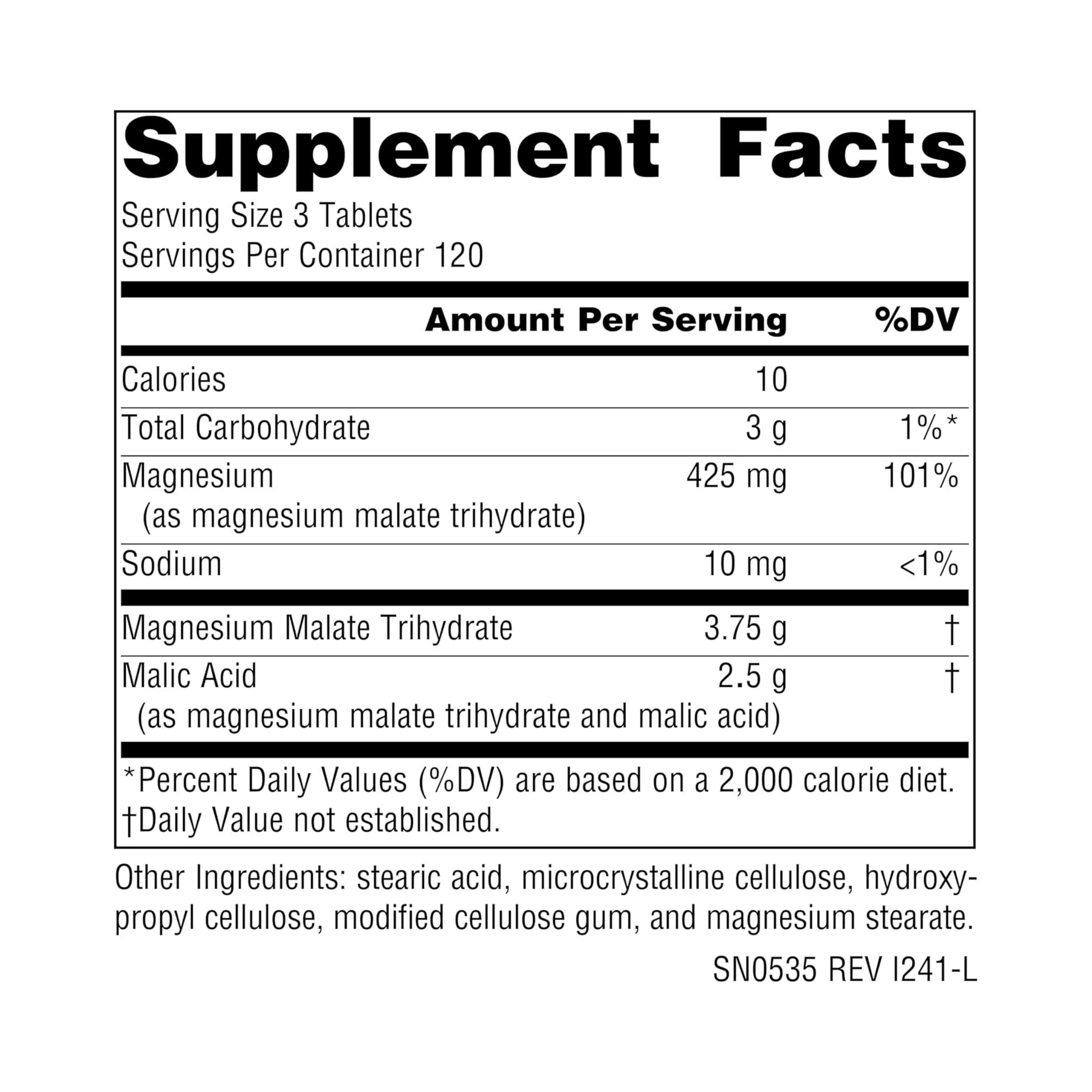 Source Naturals, Magnesium Malate, 1250 Mg, 360 Tablets