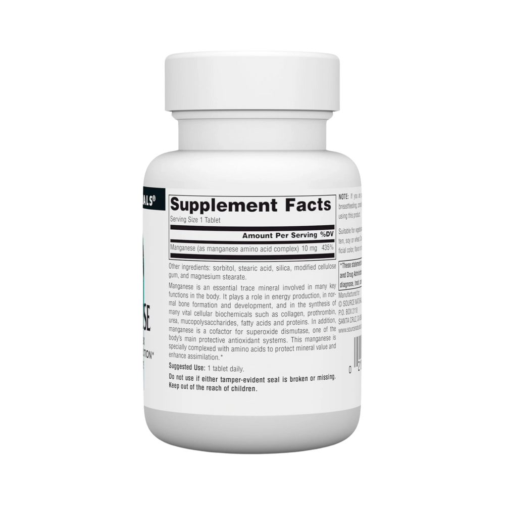 Source Naturals, Manganese, 10 Mg, 100 Tablets