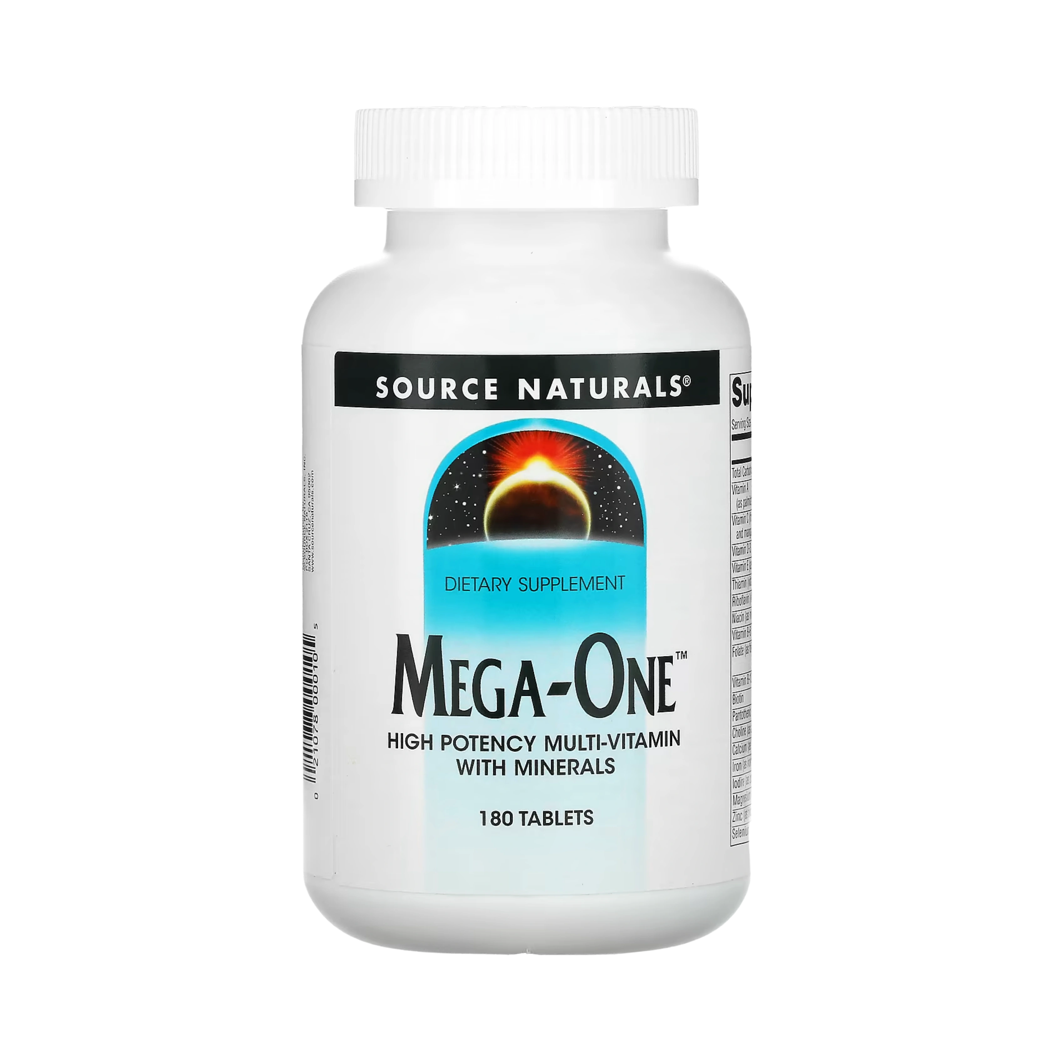 Source Naturals, Mega-One Multi-Vitamin with Minerals, 180 Tablets