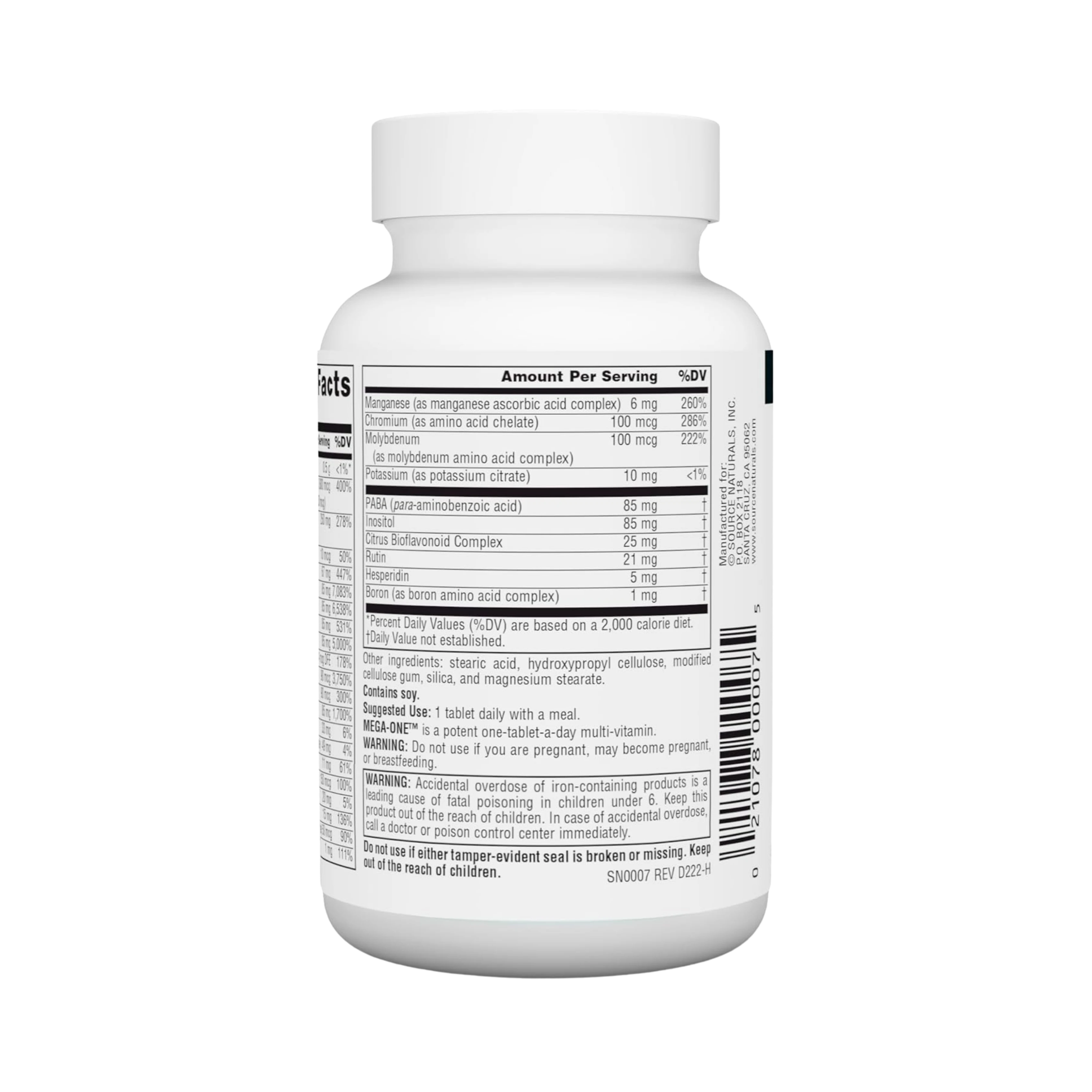 Source Naturals, Mega-One Multi-Vitamin with Minerals, 30 Tablets