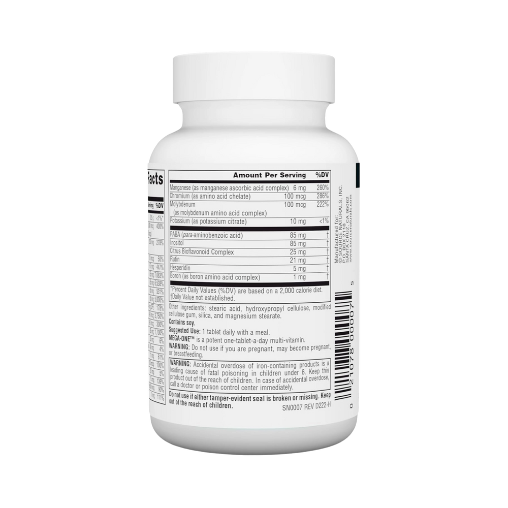 Source Naturals, Mega-One Multi-Vitamin with Minerals, 30 Tablets