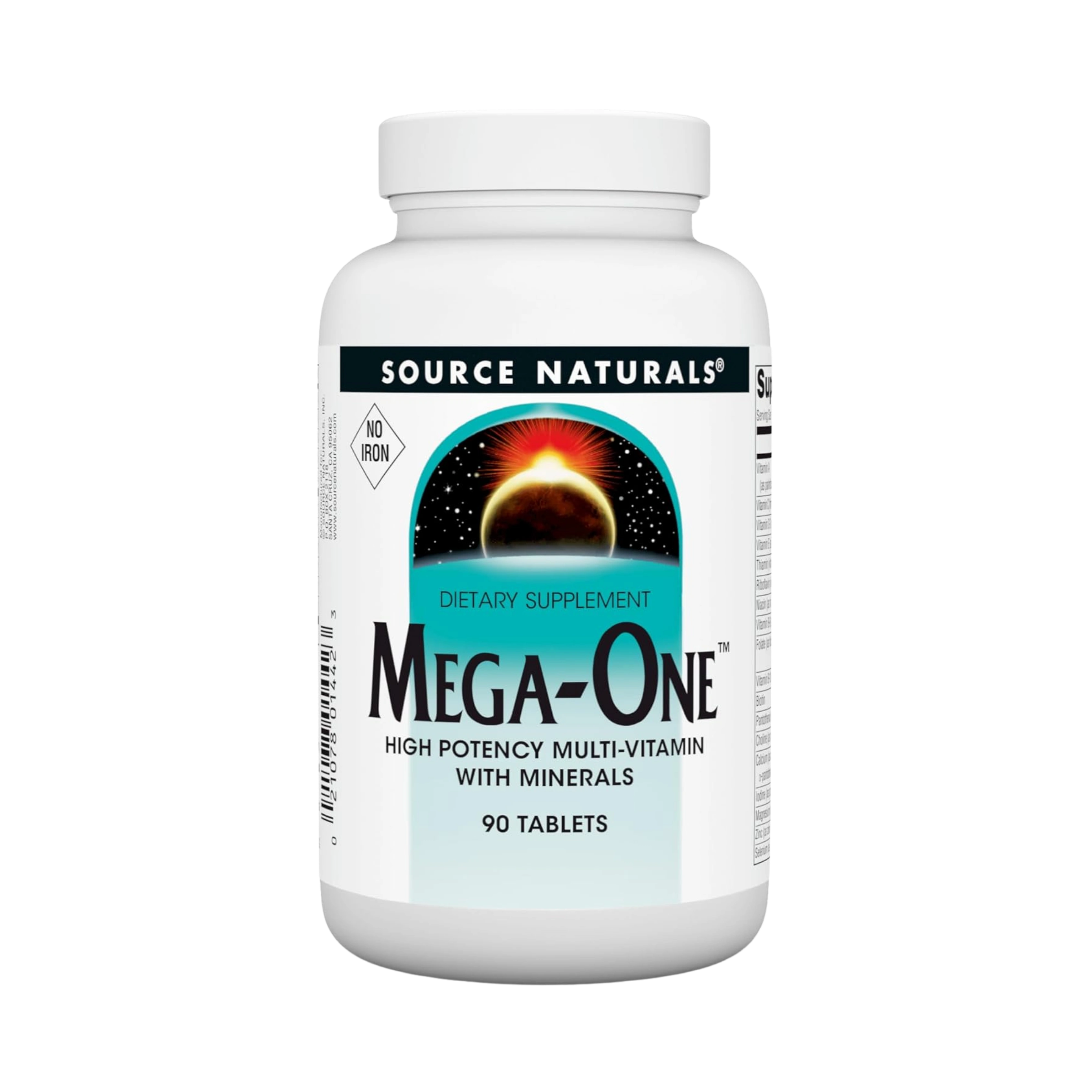 Source Naturals, Mega-One Multiple, No Iron, 90 Tablets
