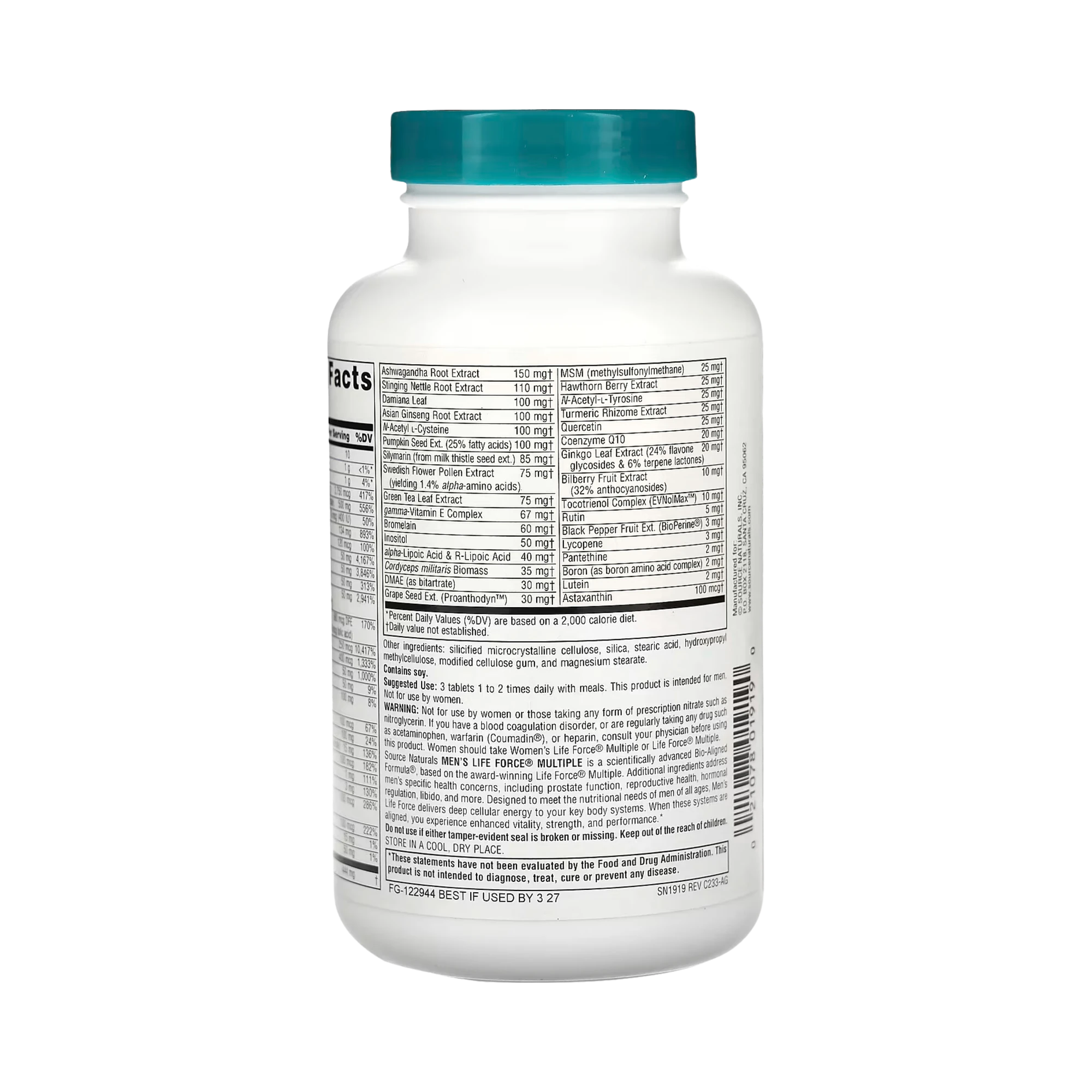 Source Naturals, Men's Life Force Multiple, 90 Tablets