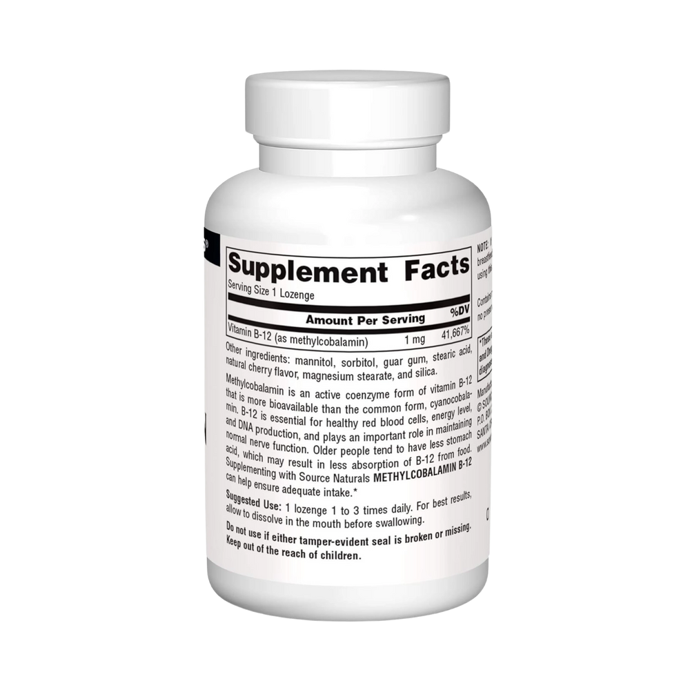 Source Naturals, MethylCobalamin, 1 Mg, 120 Cherry Lozenge