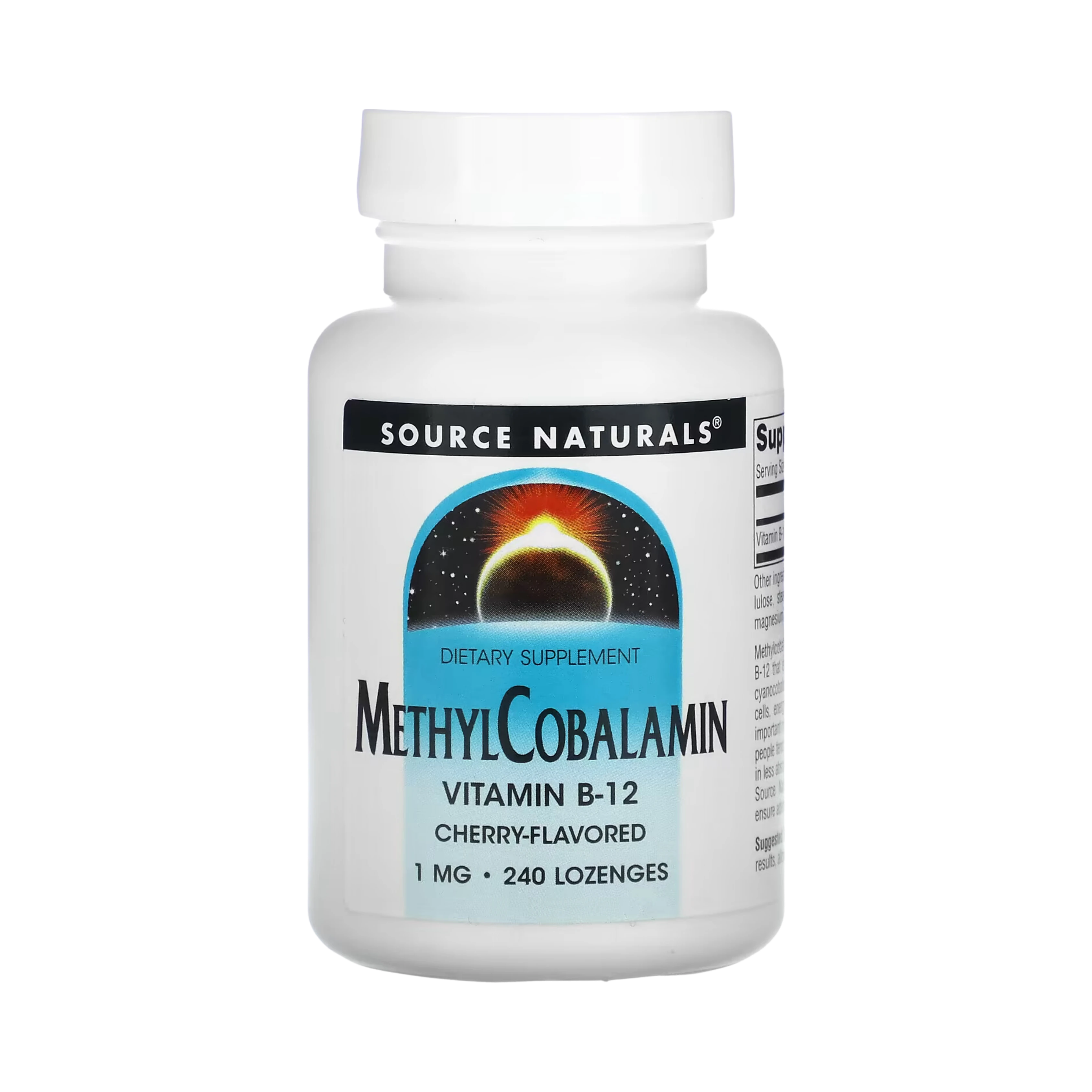Source Naturals, MethylCobalamin 1mg Cherry, 240 Lozenge