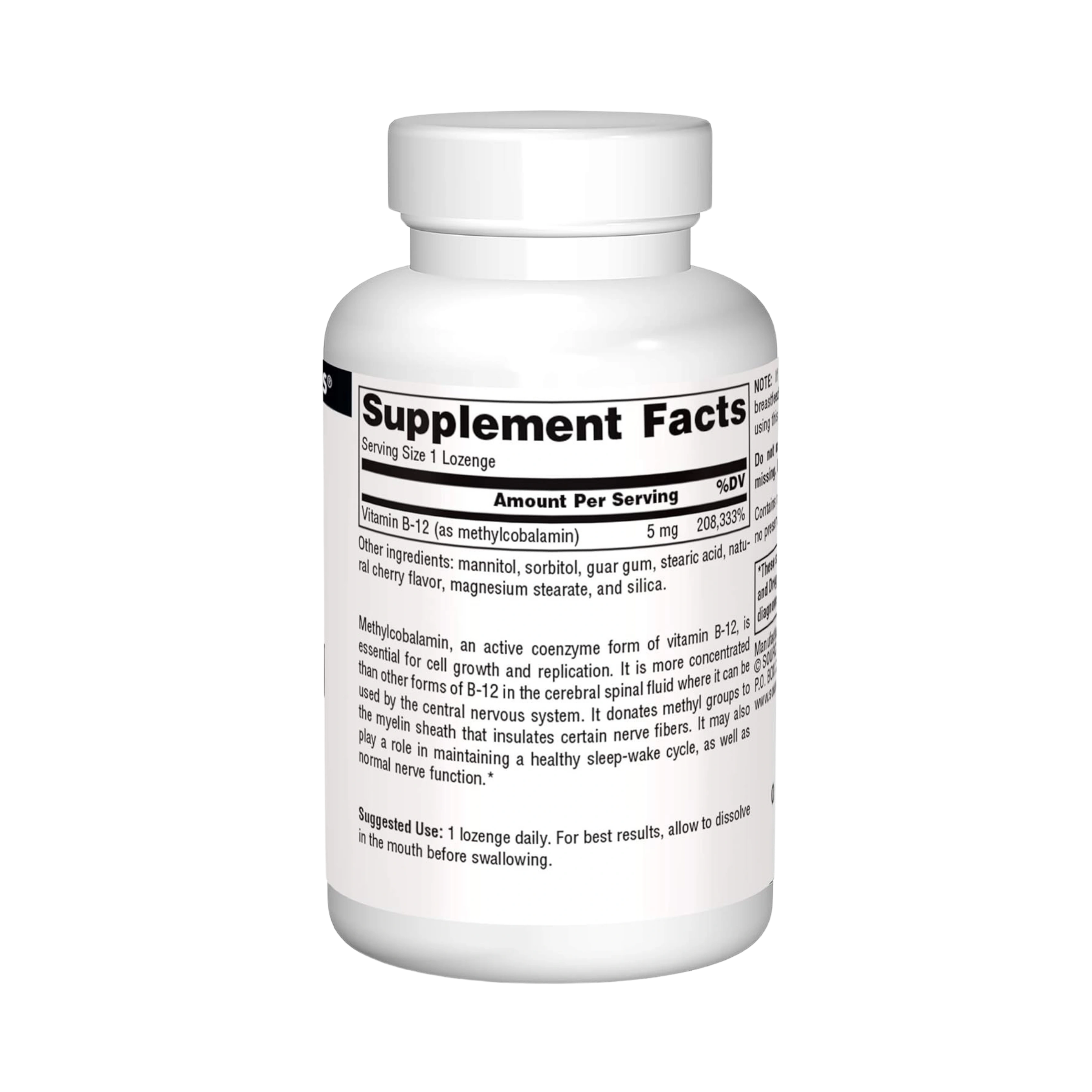 Source Naturals, MethylCobalamin, 5 Mg Cherry, 30 Lozenge
