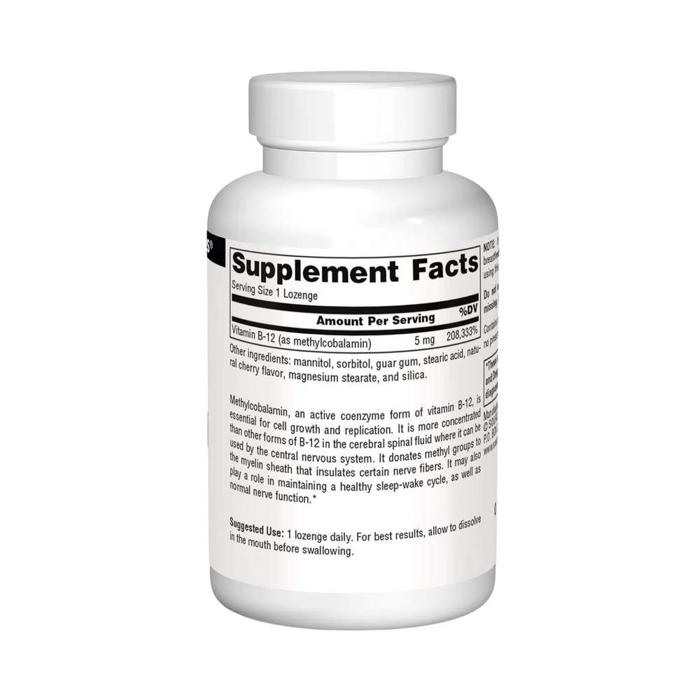 Source Naturals, MethylCobalamin, 5 Mg Cherry, 30 Lozenge
