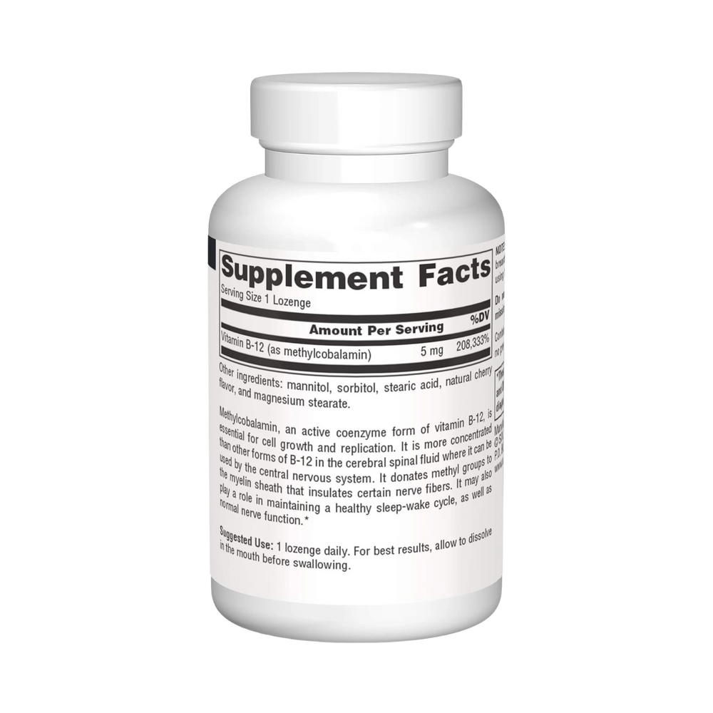 Source Naturals, MethylCobalamin, 5 Mg Cherry, 60 Lozenge