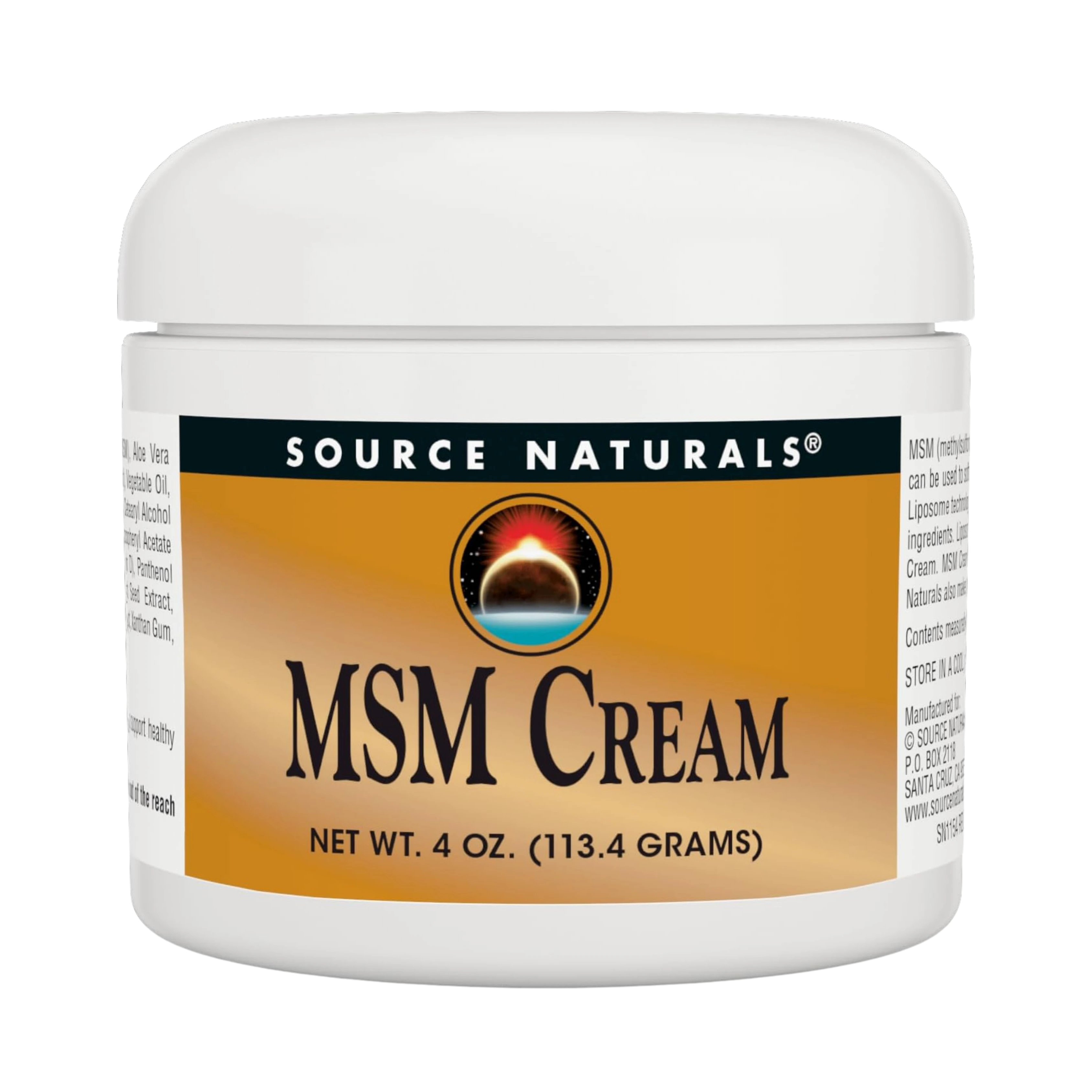 Source Naturals, MSM Cream, 4 Oz
