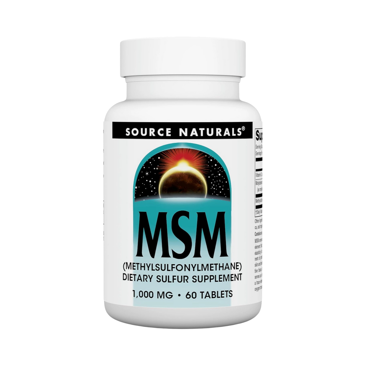 Source Naturals, MSM with Vitamin C, 1000 Mg, 60 Tablets