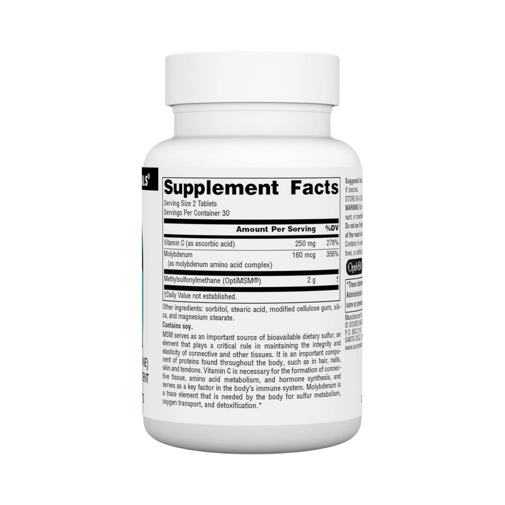 Source Naturals, MSM with Vitamin C, 1000 Mg, 60 Tablets