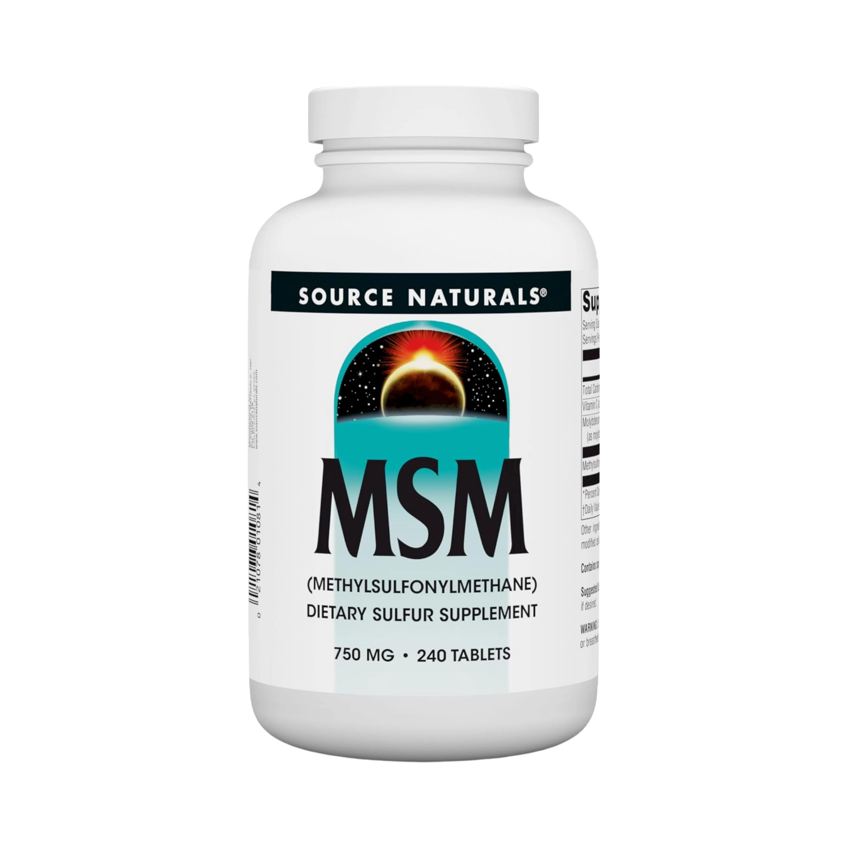 Source Naturals, MSM with Vitamin C, 750 Mg, 240 Tablets