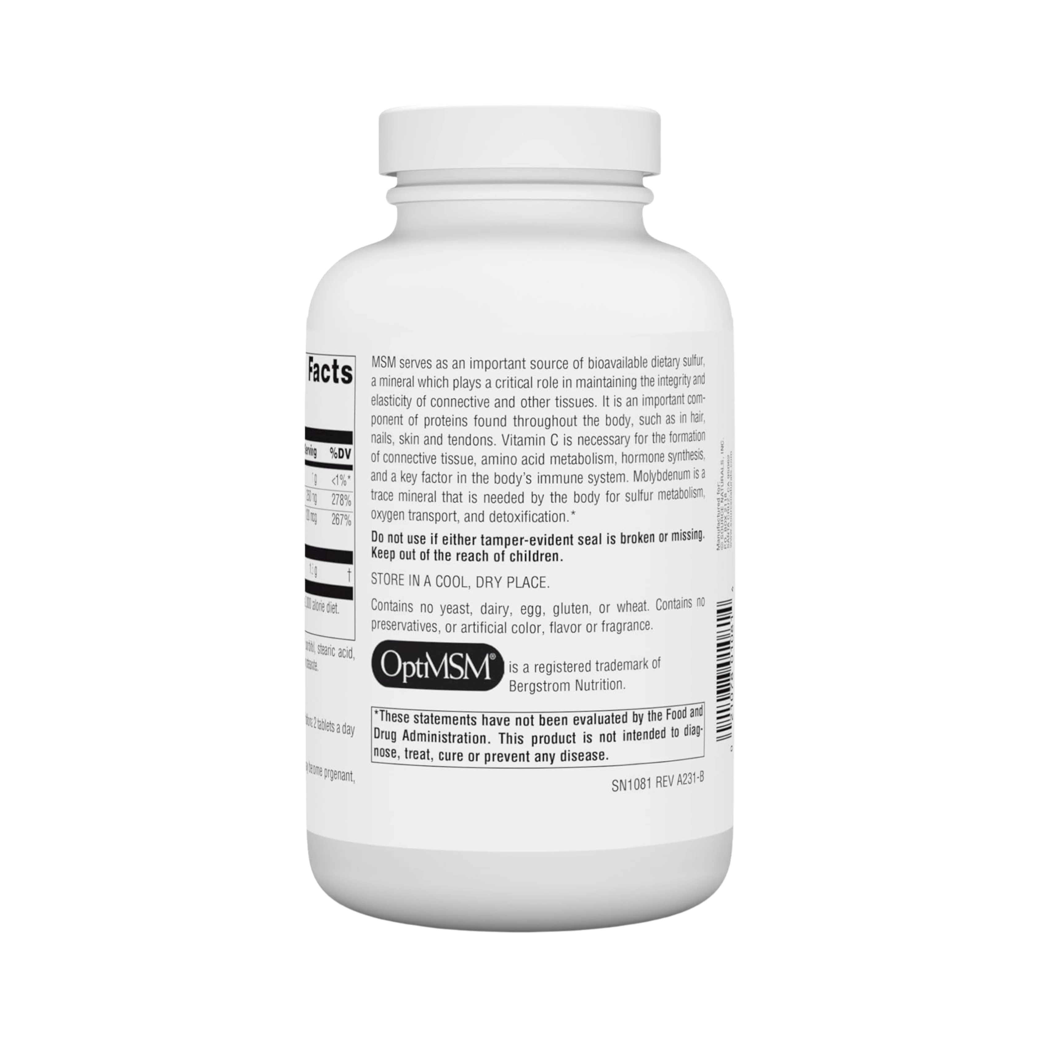 Source Naturals, MSM with Vitamin C, 750 Mg, 240 Tablets