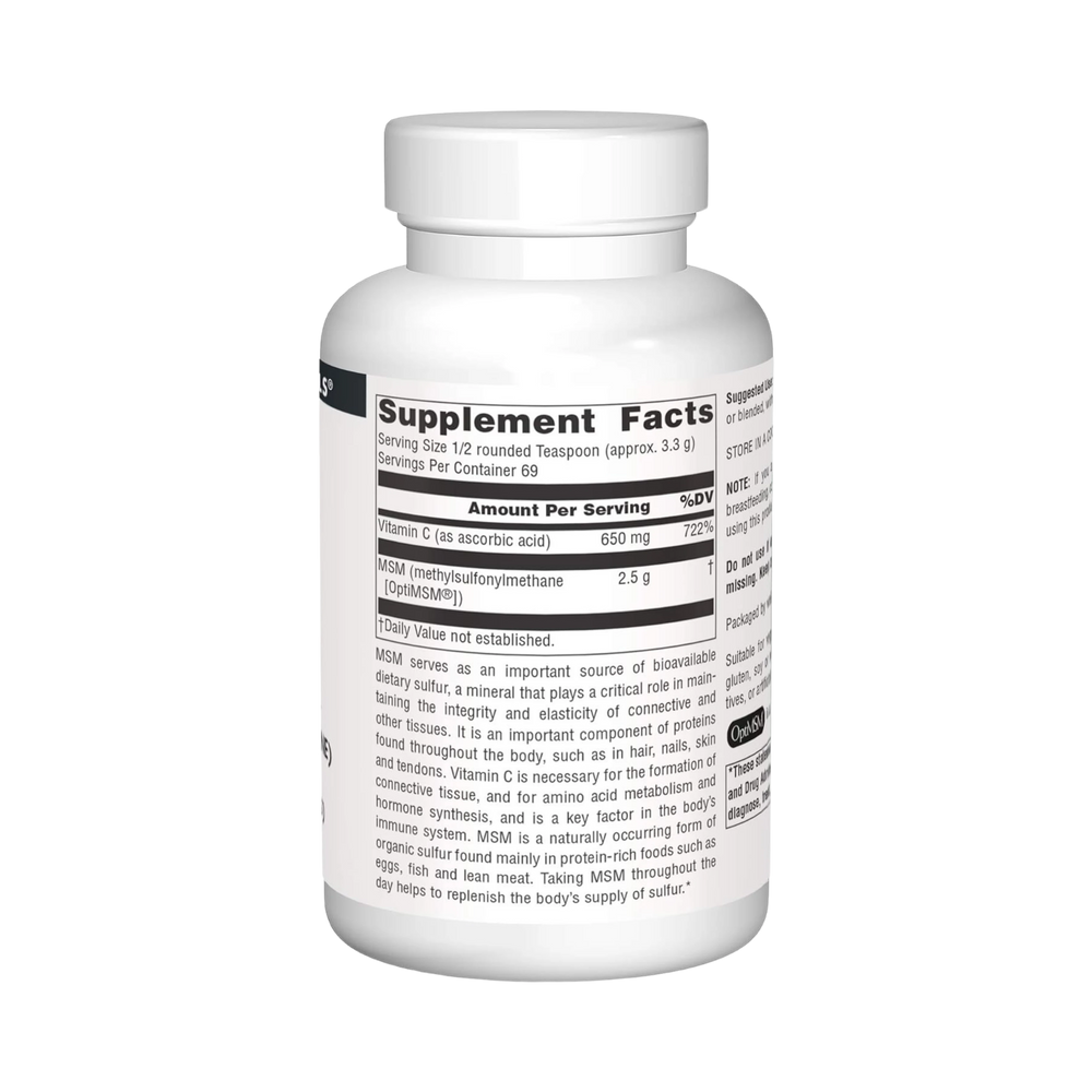 Source Naturals, MSM with Vitamin C, 8 Oz Powder