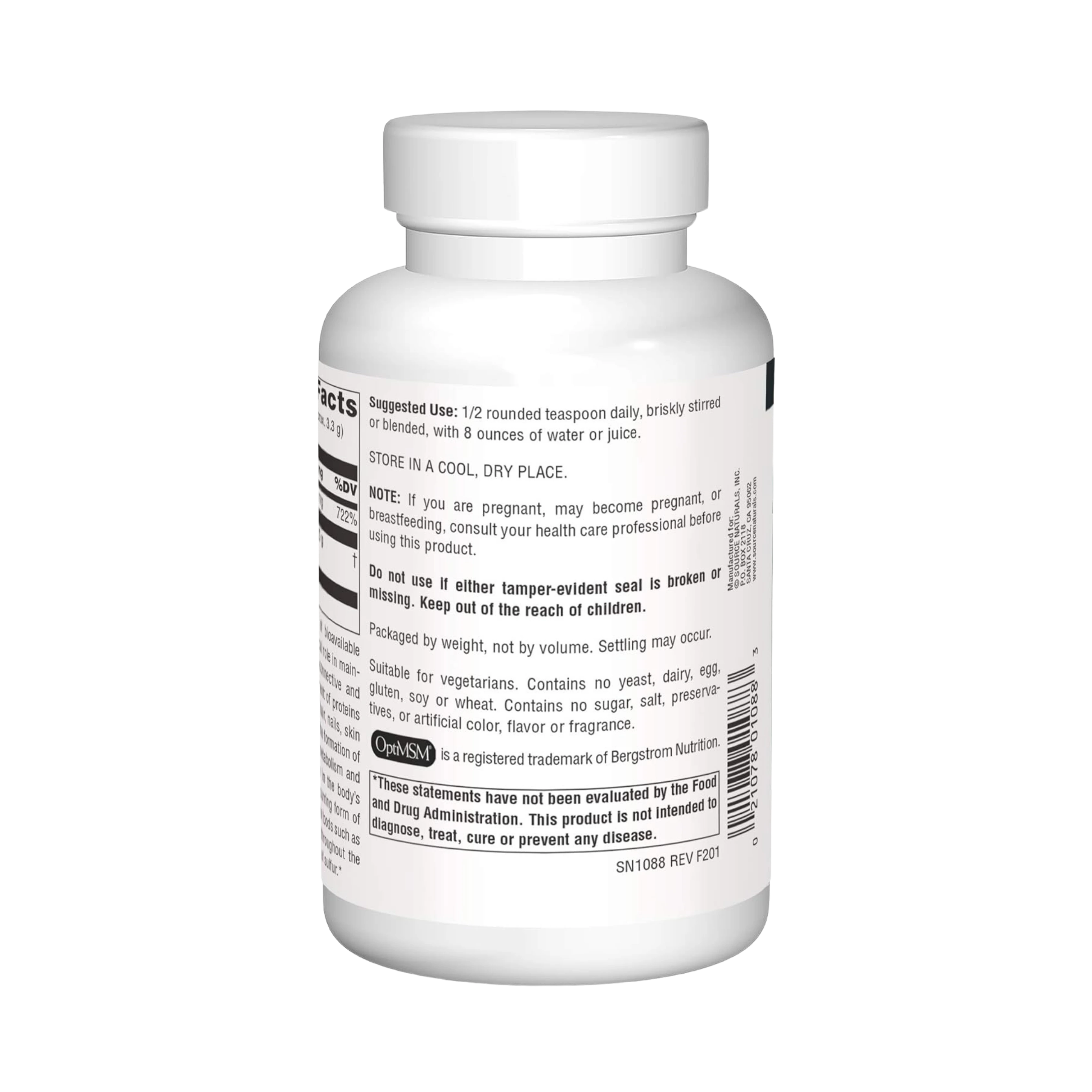 Source Naturals, MSM with Vitamin C, 8 Oz Powder