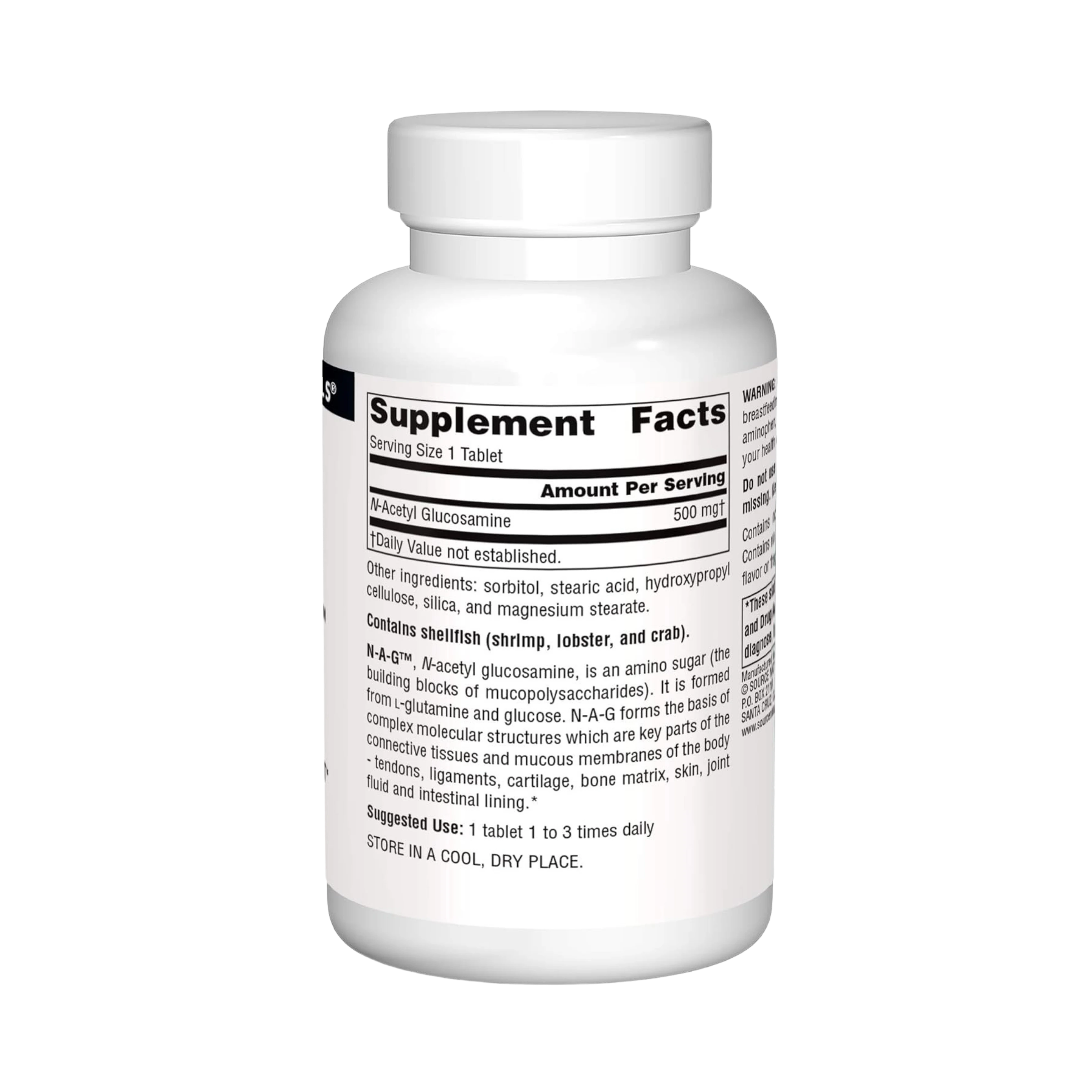 Source Naturals, N-A-G, 500 Mg, 120 Tablets