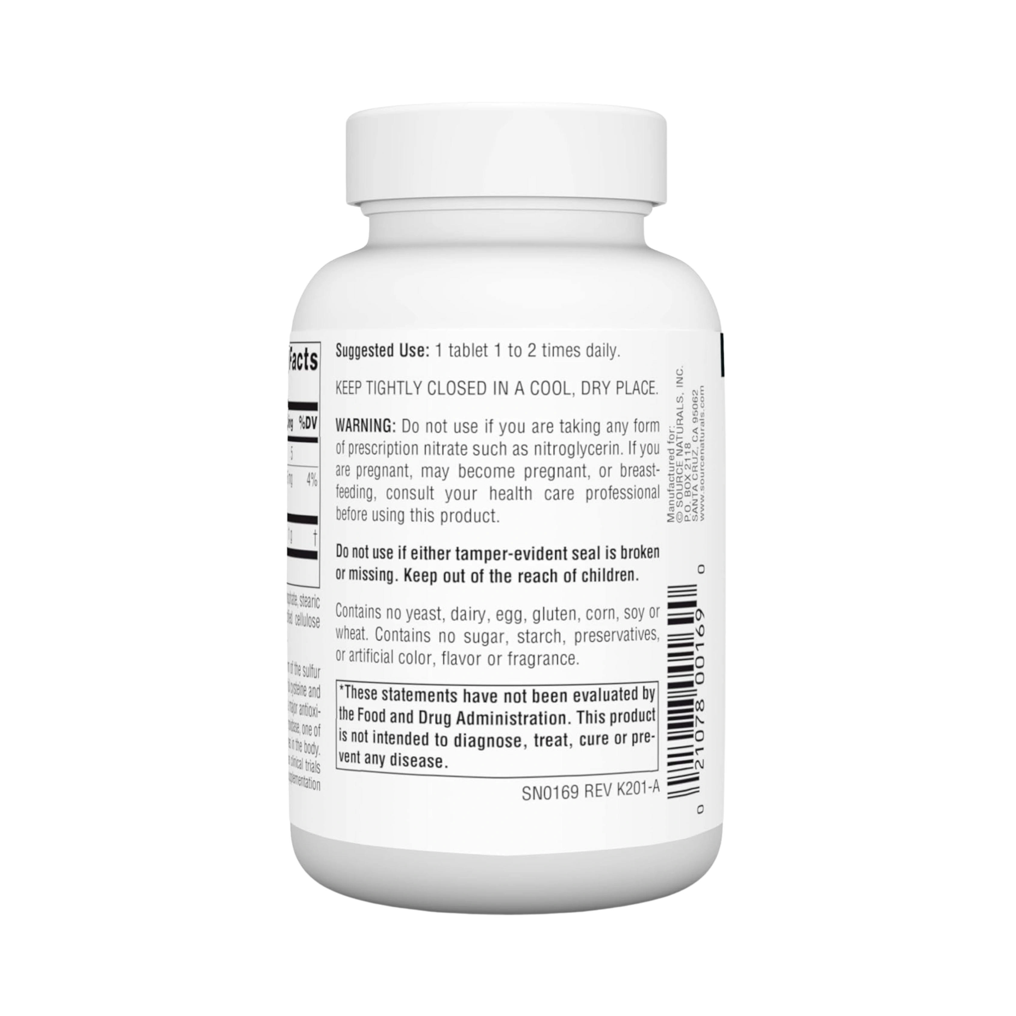 Source Naturals, N-Acetyl Cysteine, 1000 Mg, 60 Tablets