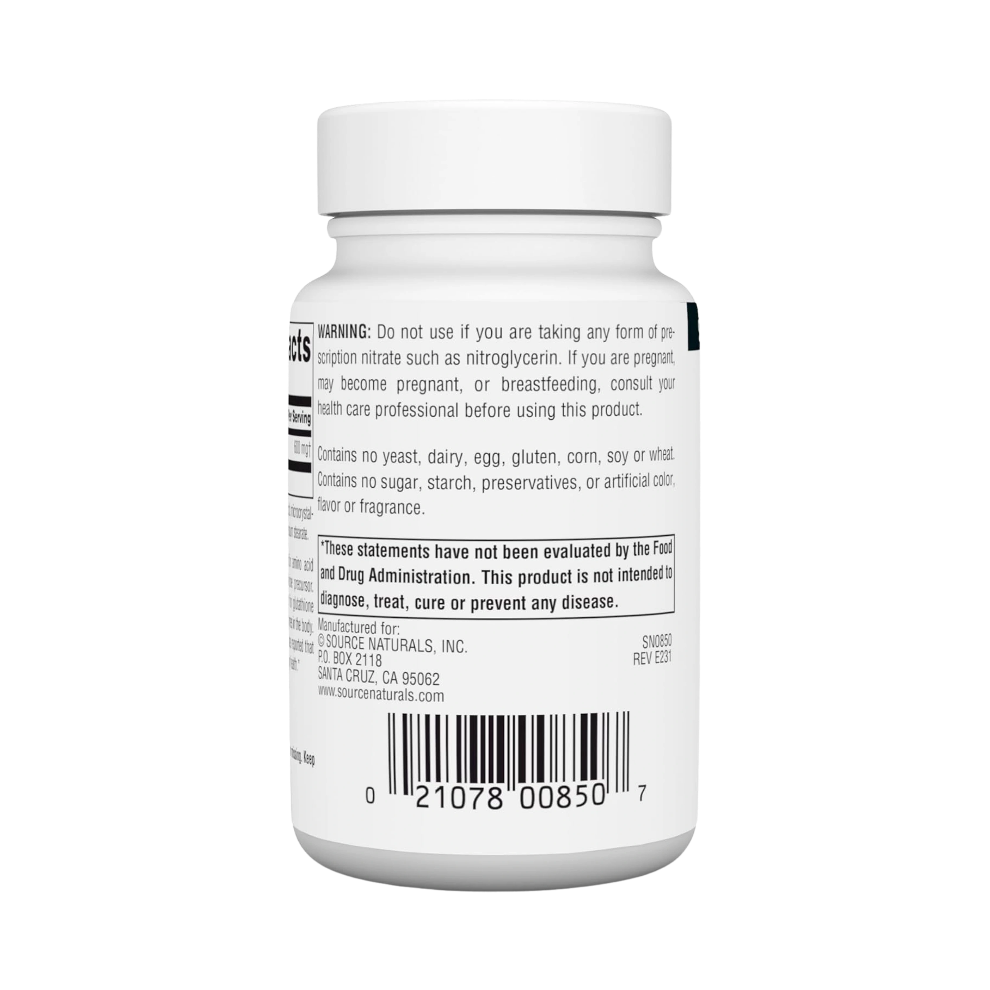 Source Naturals, N-Acetyl Cysteine, 600 Mg, 60 Tablets