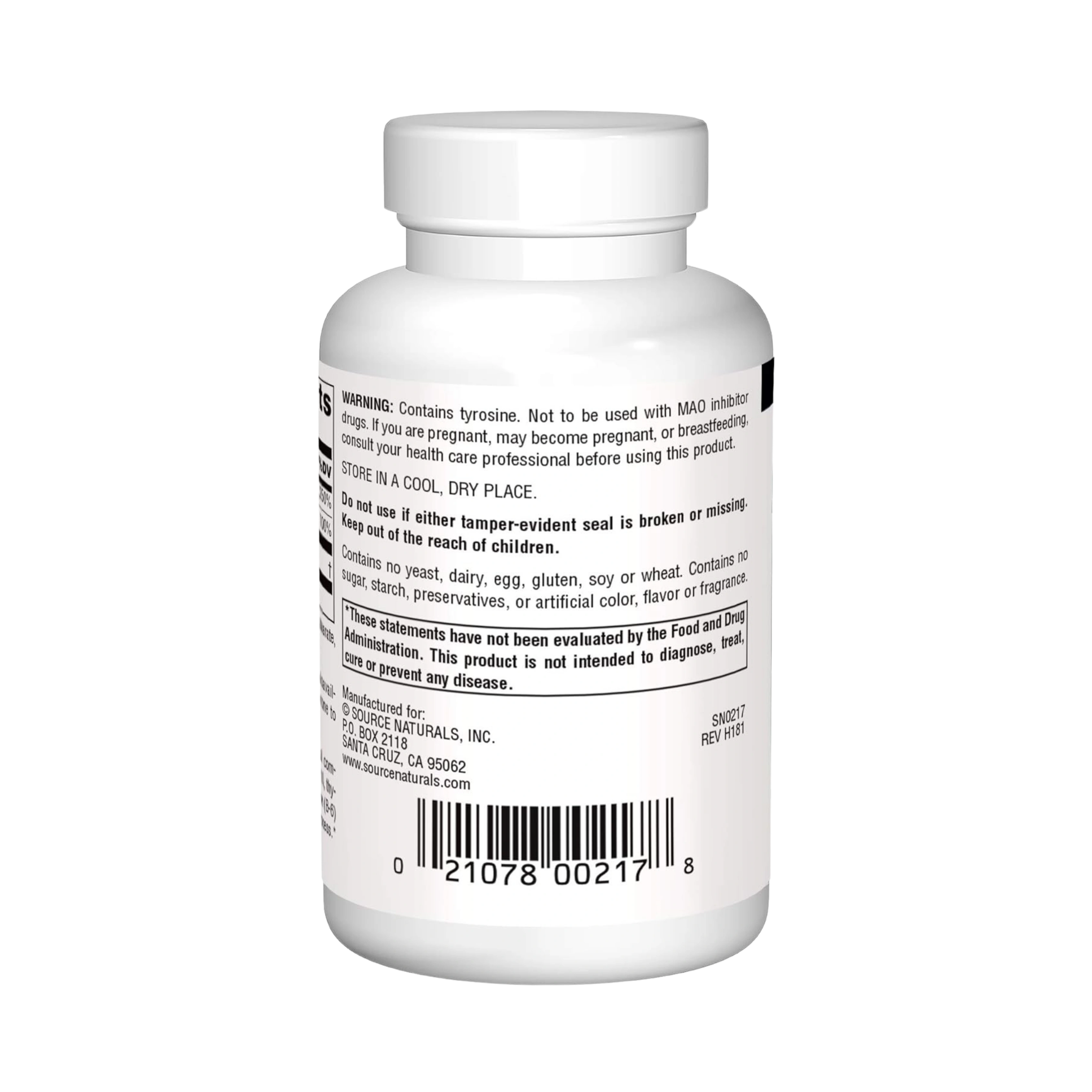 Source Naturals, N-Acetyl L-Tyrosine, 120 Tablets