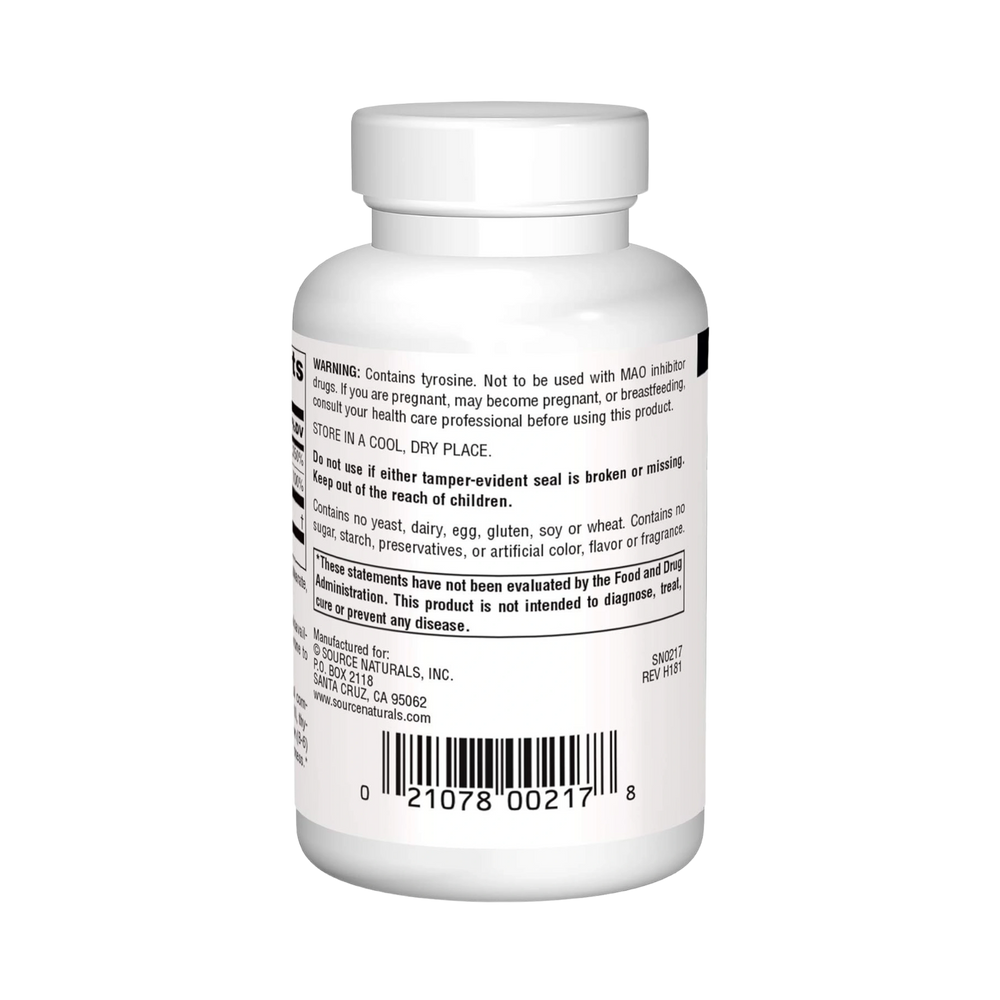 Source Naturals, N-Acetyl L-Tyrosine, 120 Tablets