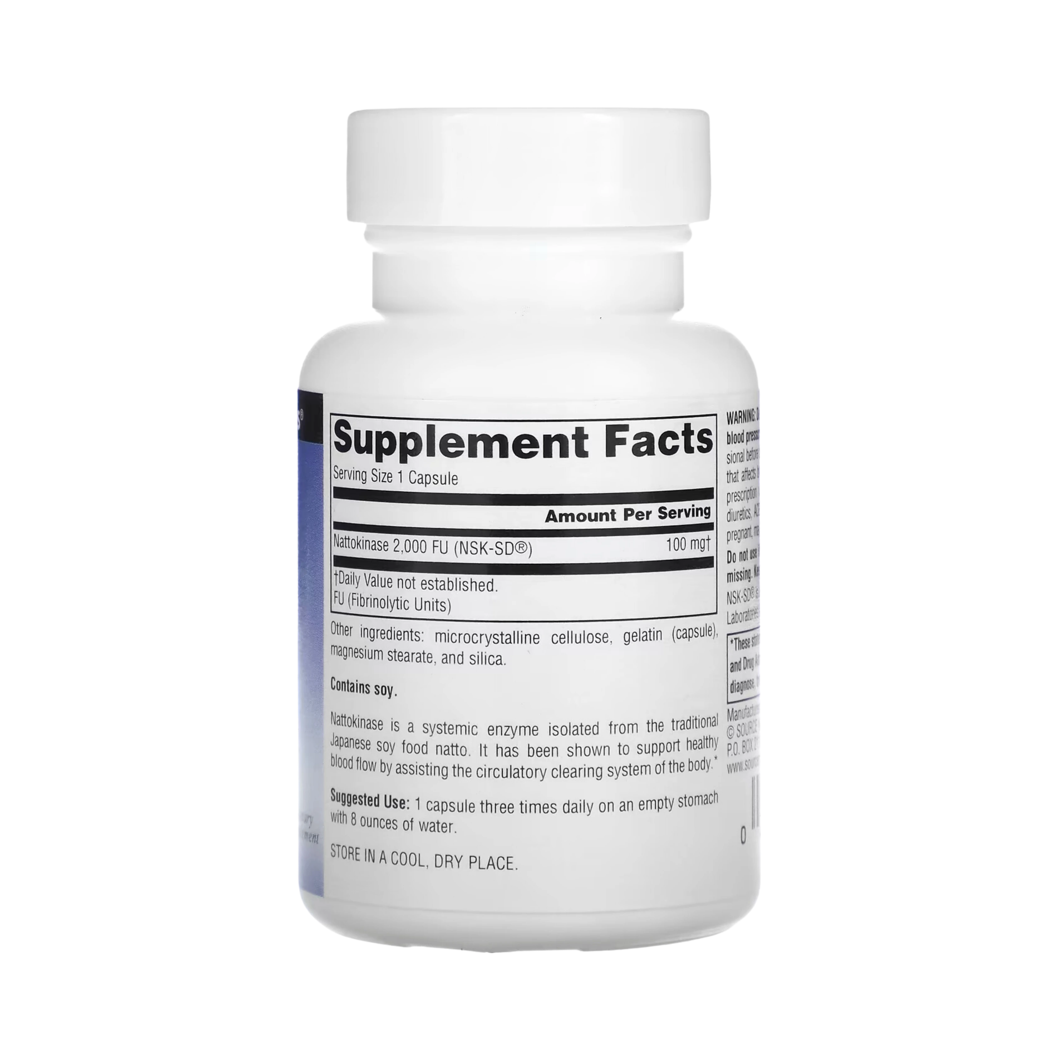 Source Naturals, Nattokinase NSK-SD, 100 Mg, 30 Capsules