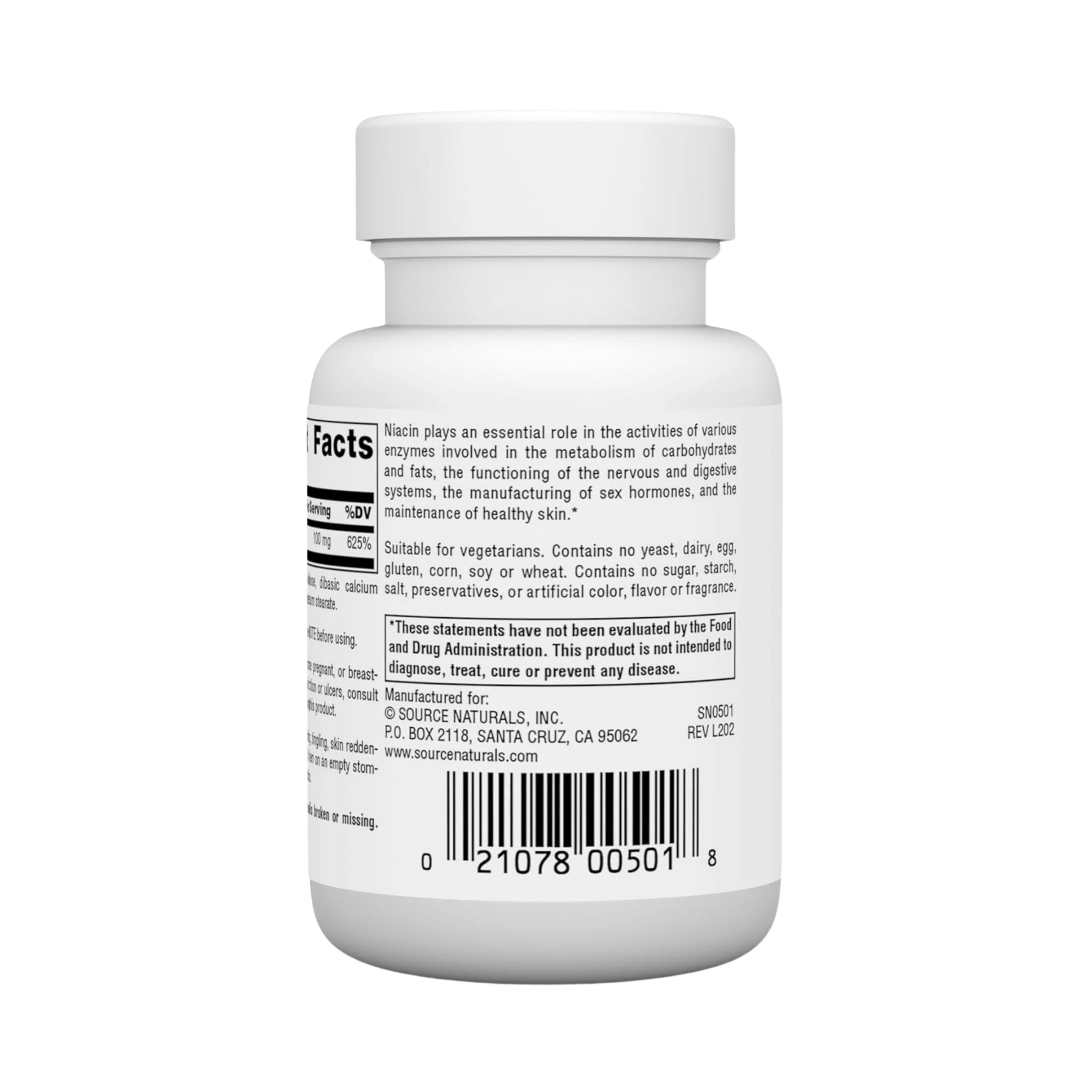 Source Naturals, Niacin, 100 Mg, 100 Tablets