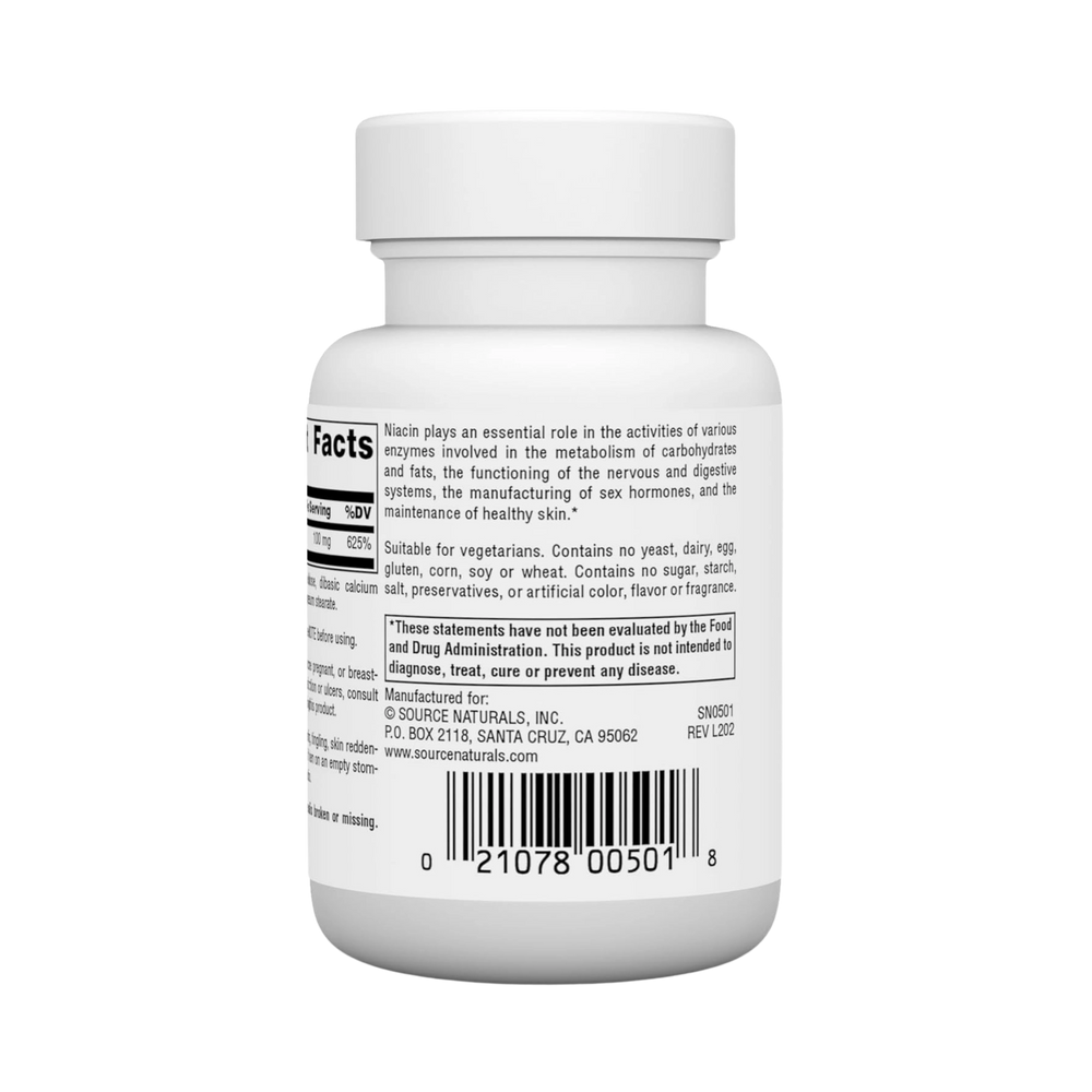 Source Naturals, Niacin, 100 Mg, 100 Tablets