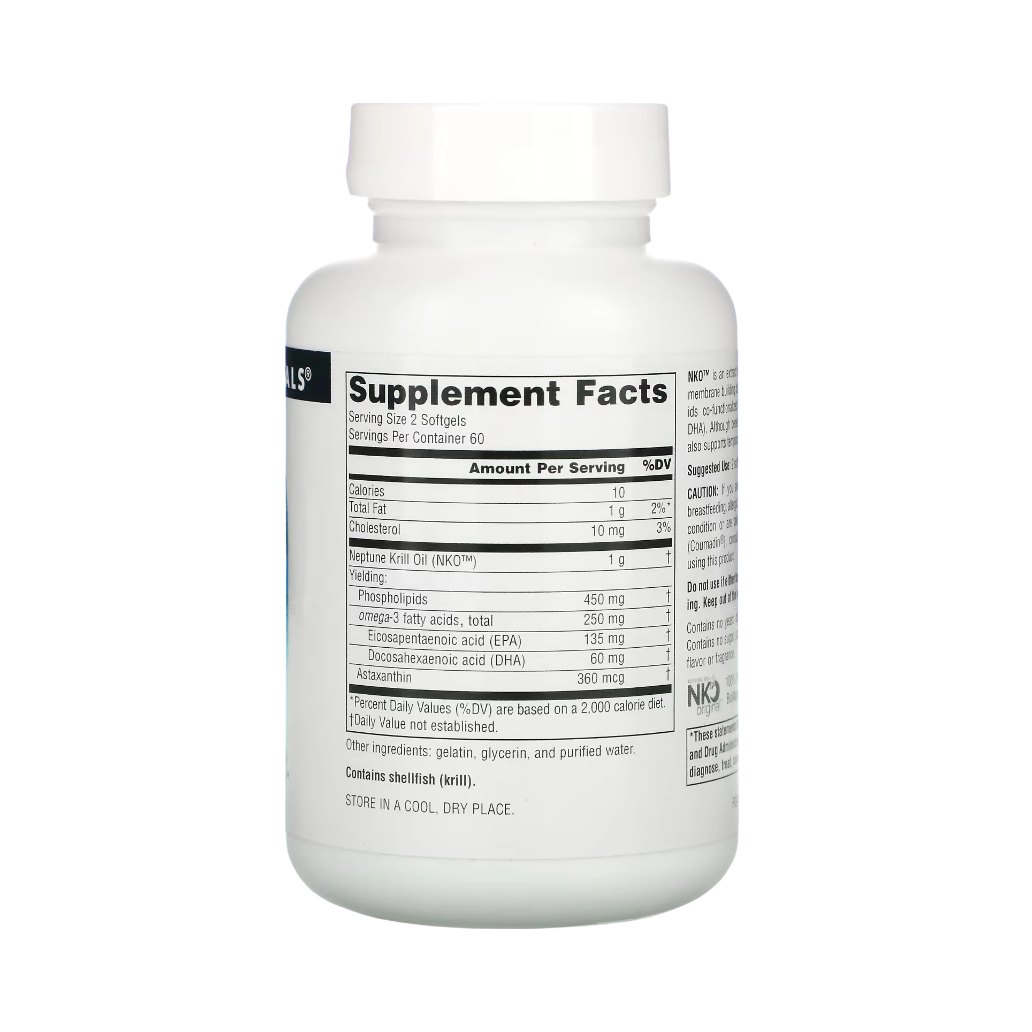 Source Naturals, NKO® Neptune Krill Oil, 500 Mg 30 Softgels