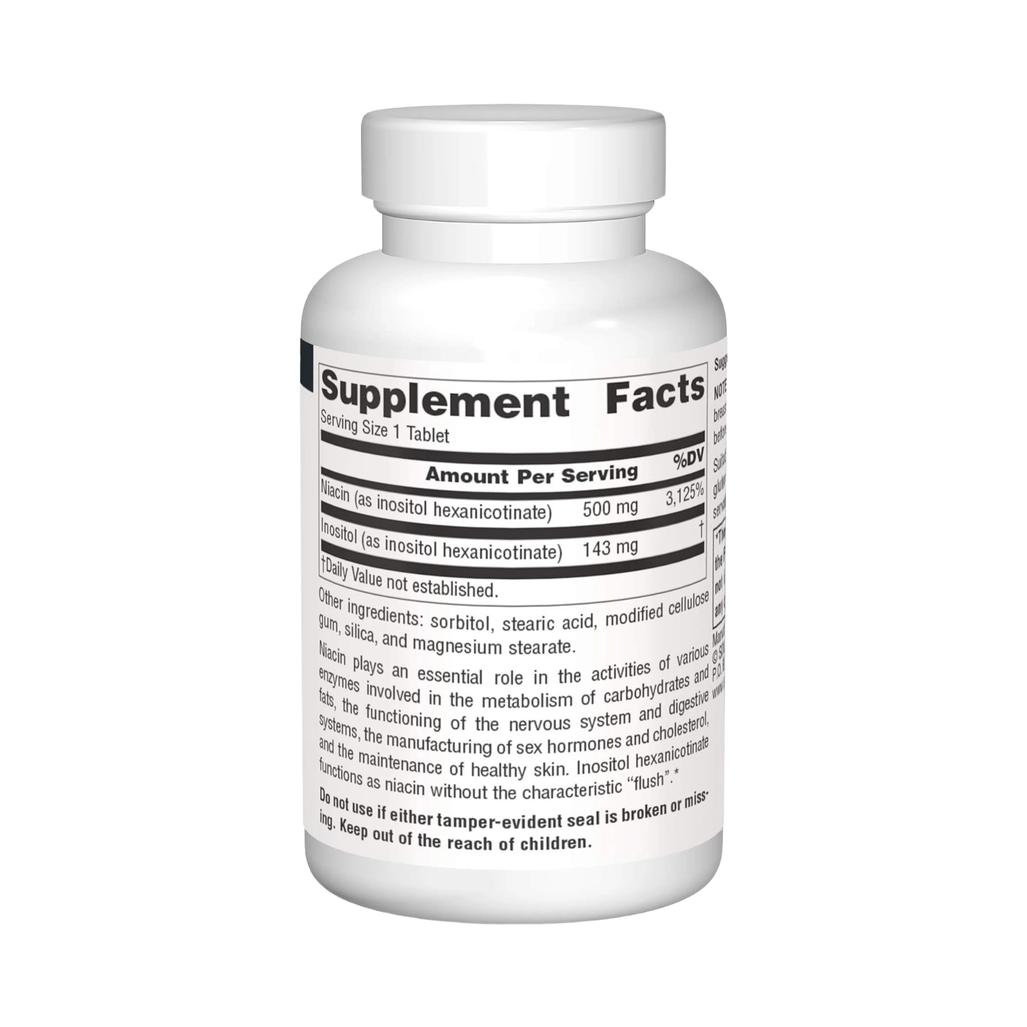 Source Naturals, No-Flush Niacin, 500 Mg, 30 Tablets