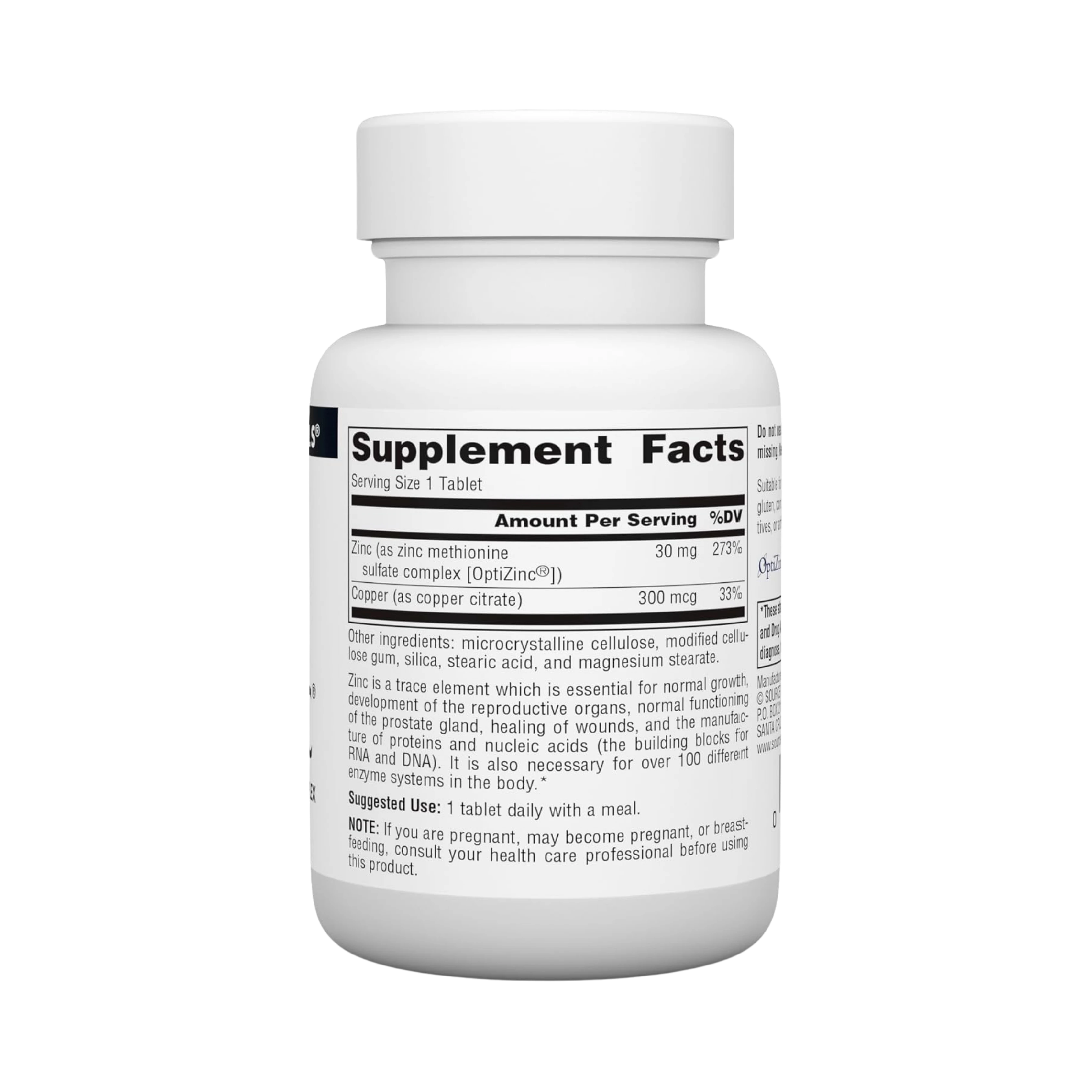 Source Naturals, OptiZinc, 60 Tablets