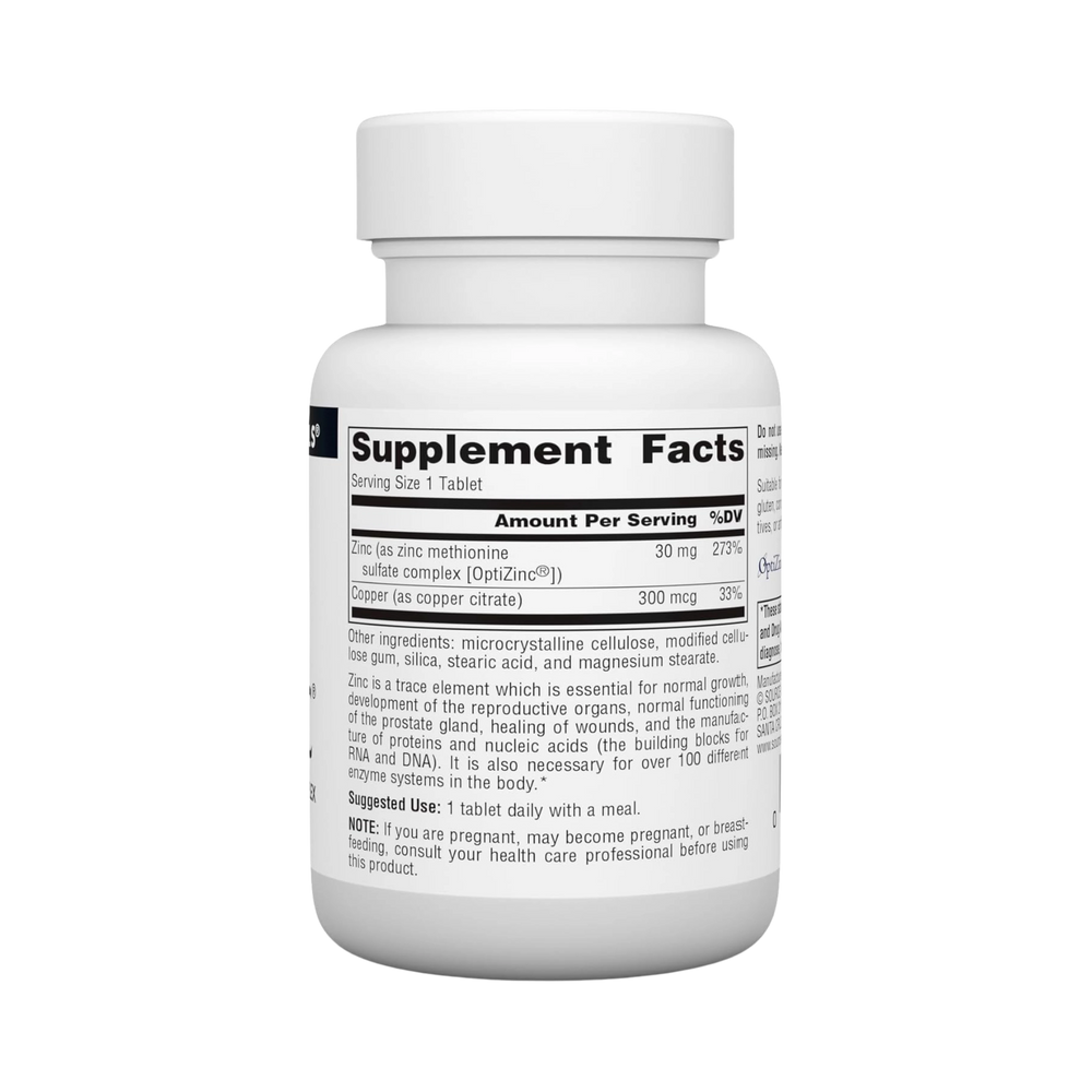 Source Naturals, OptiZinc, 60 Tablets