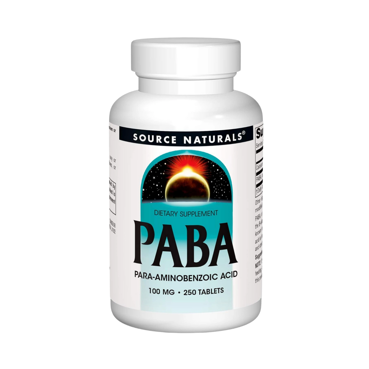 Source Naturals, PABA, 100 Mg, 250 Tablets