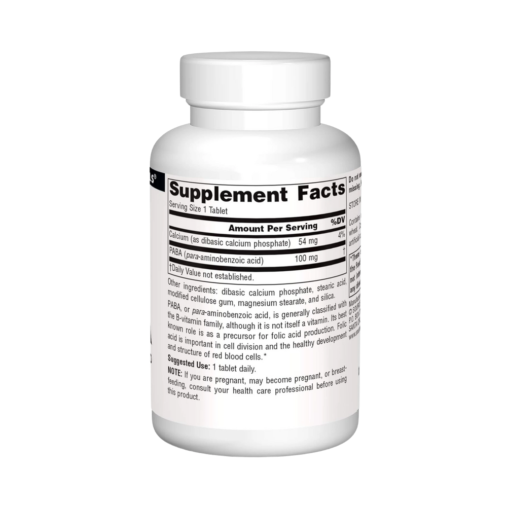 Source Naturals, PABA, 100 Mg, 250 Tablets