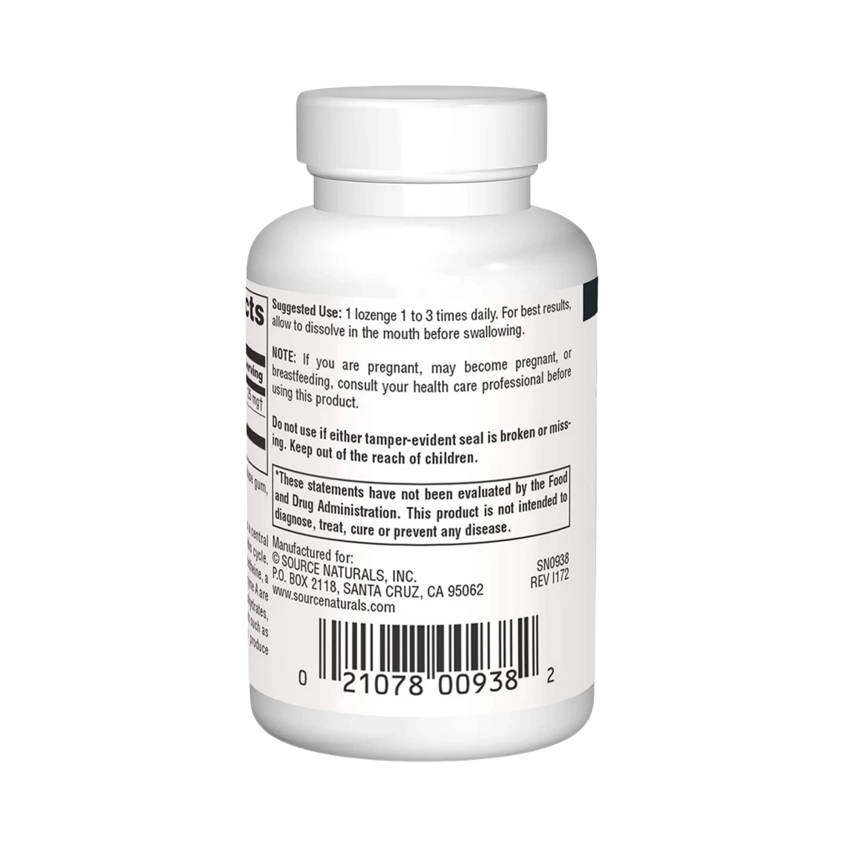 Source Naturals, Pantethine, 25 Mg, 30 Lozenge