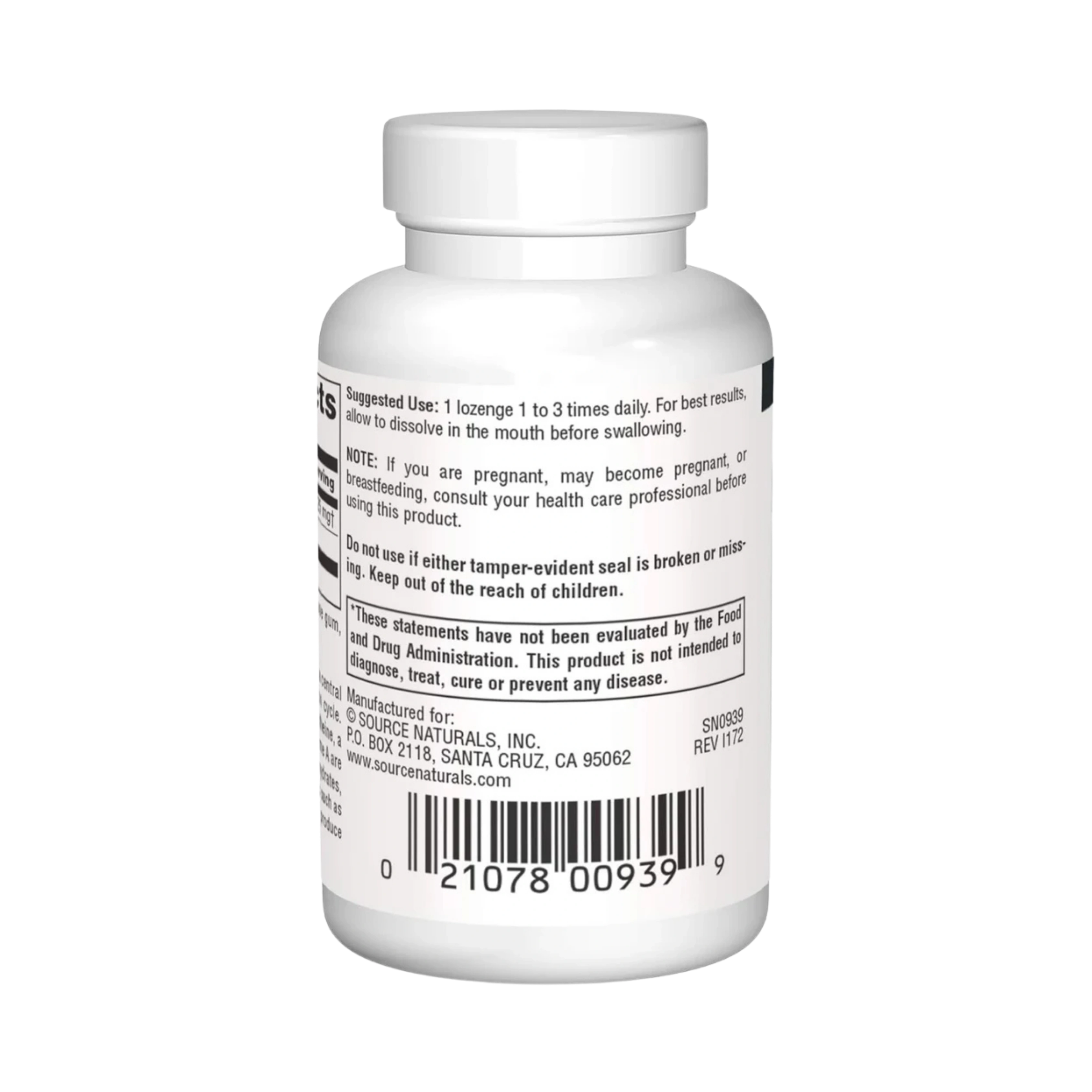 Source Naturals, Pantethine, 25 Mg, 60 Lozenge