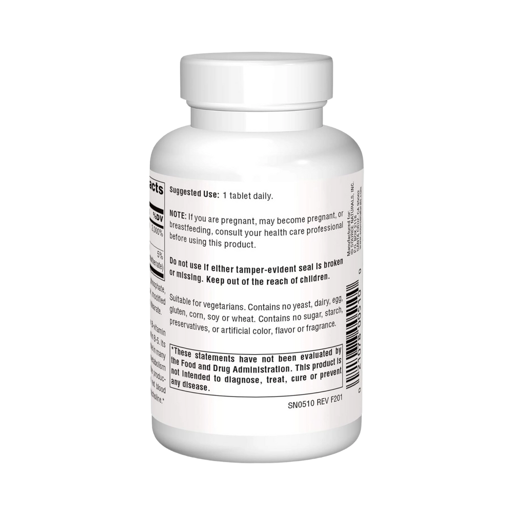Source Naturals, Pantothenic Acid, 250 Mg, 100 Tablets