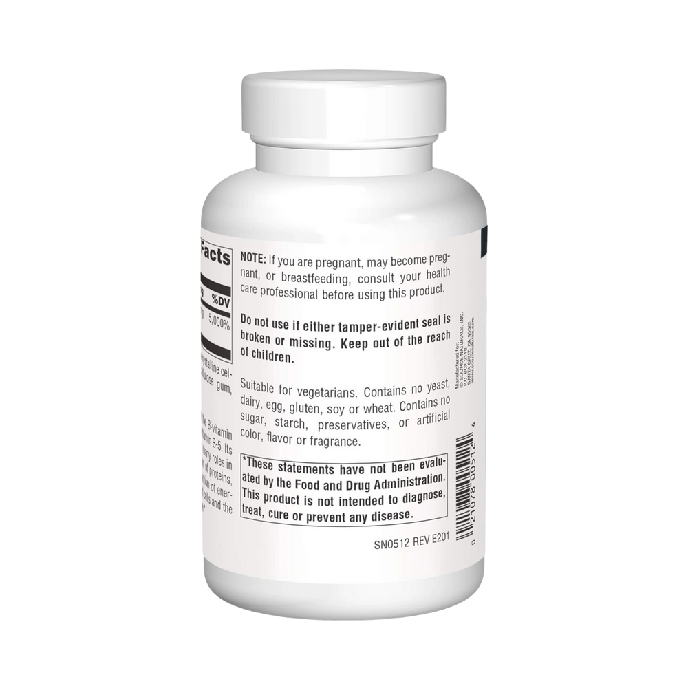 Source Naturals, Pantothenic Acid, 250 Mg, 250 Tablets