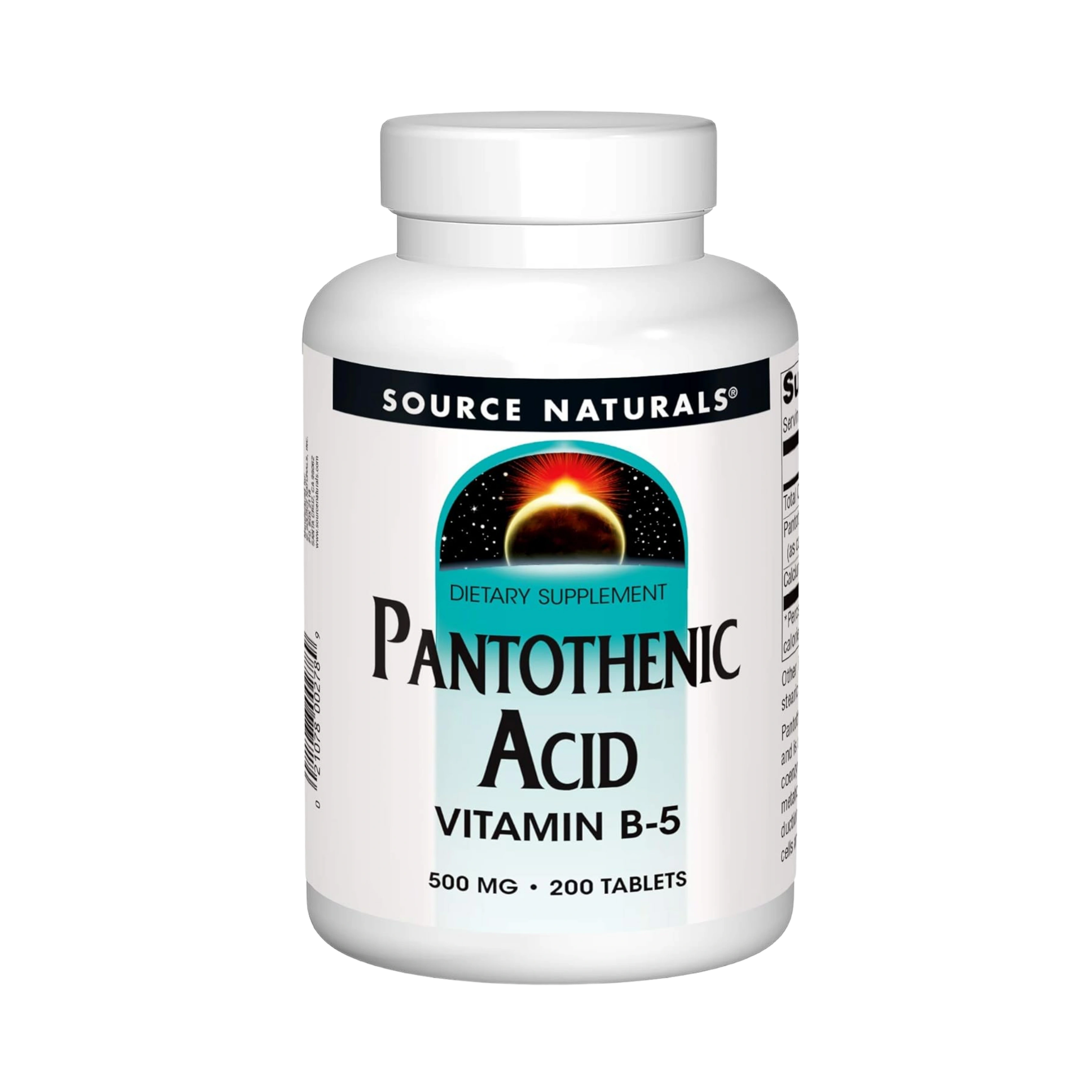 Source Naturals, Pantothenic Acid, 500 Mg, 200 Tablets