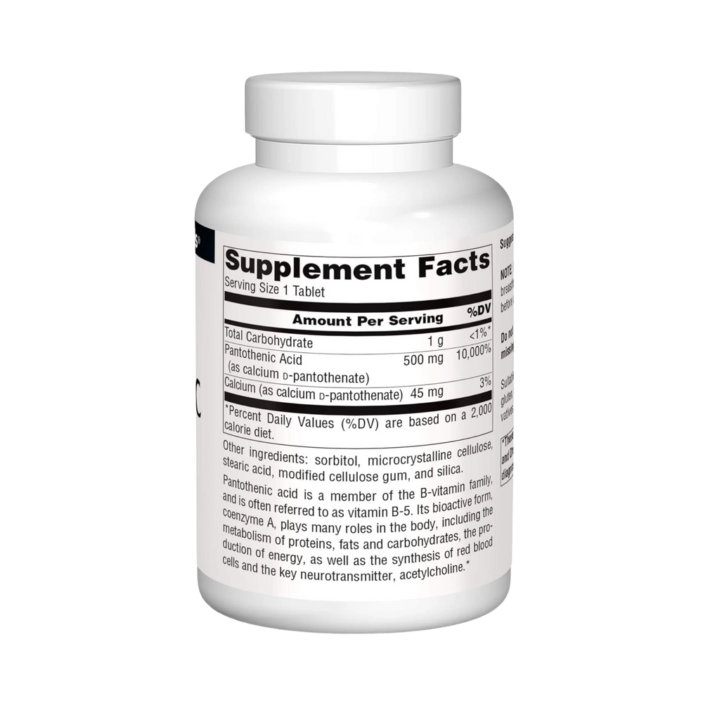 Source Naturals, Pantothenic Acid, 500 Mg, 200 Tablets