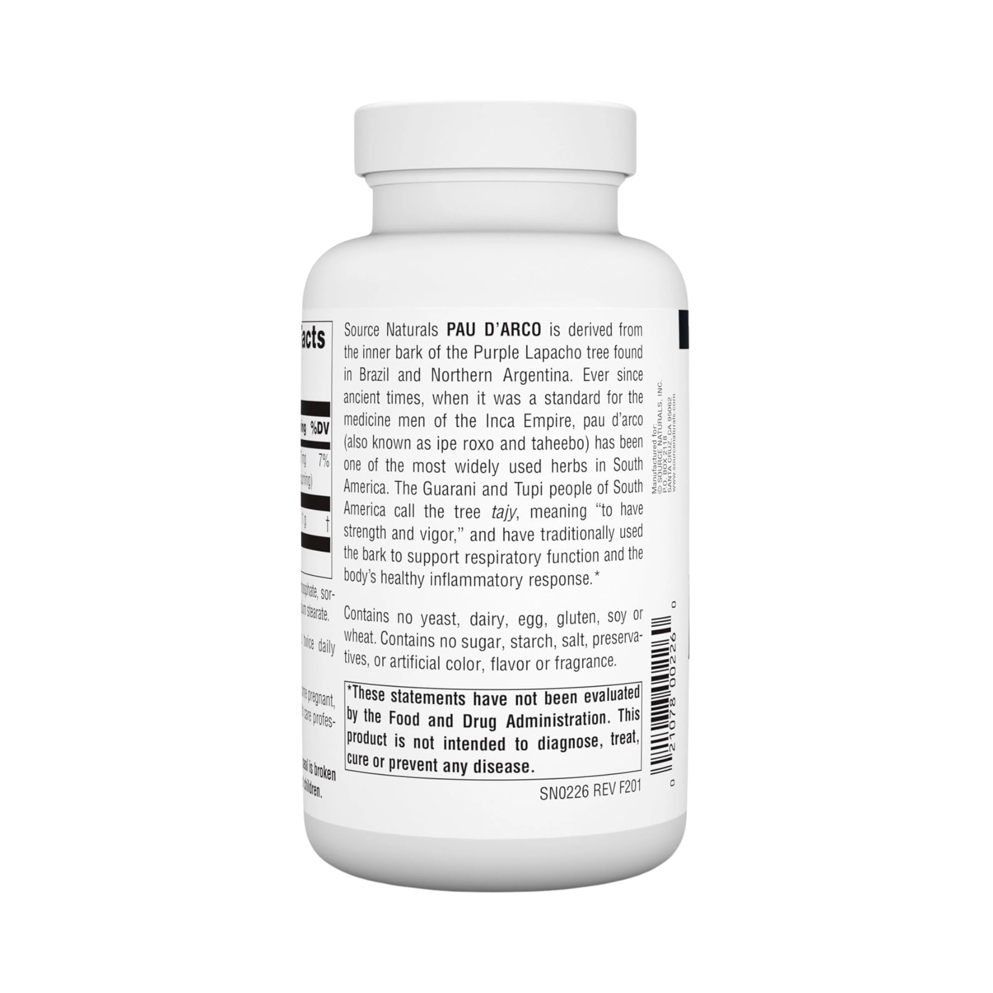 Source Naturals, Pau D'Arco, 500 Mg, 250 Tablets