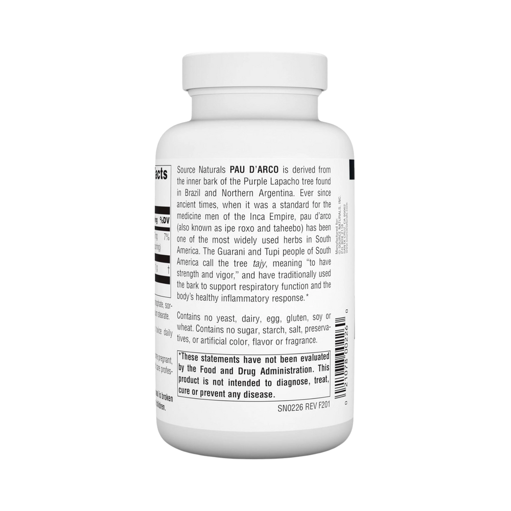 Source Naturals, Pau D'Arco, 500 Mg, 250 Tablets