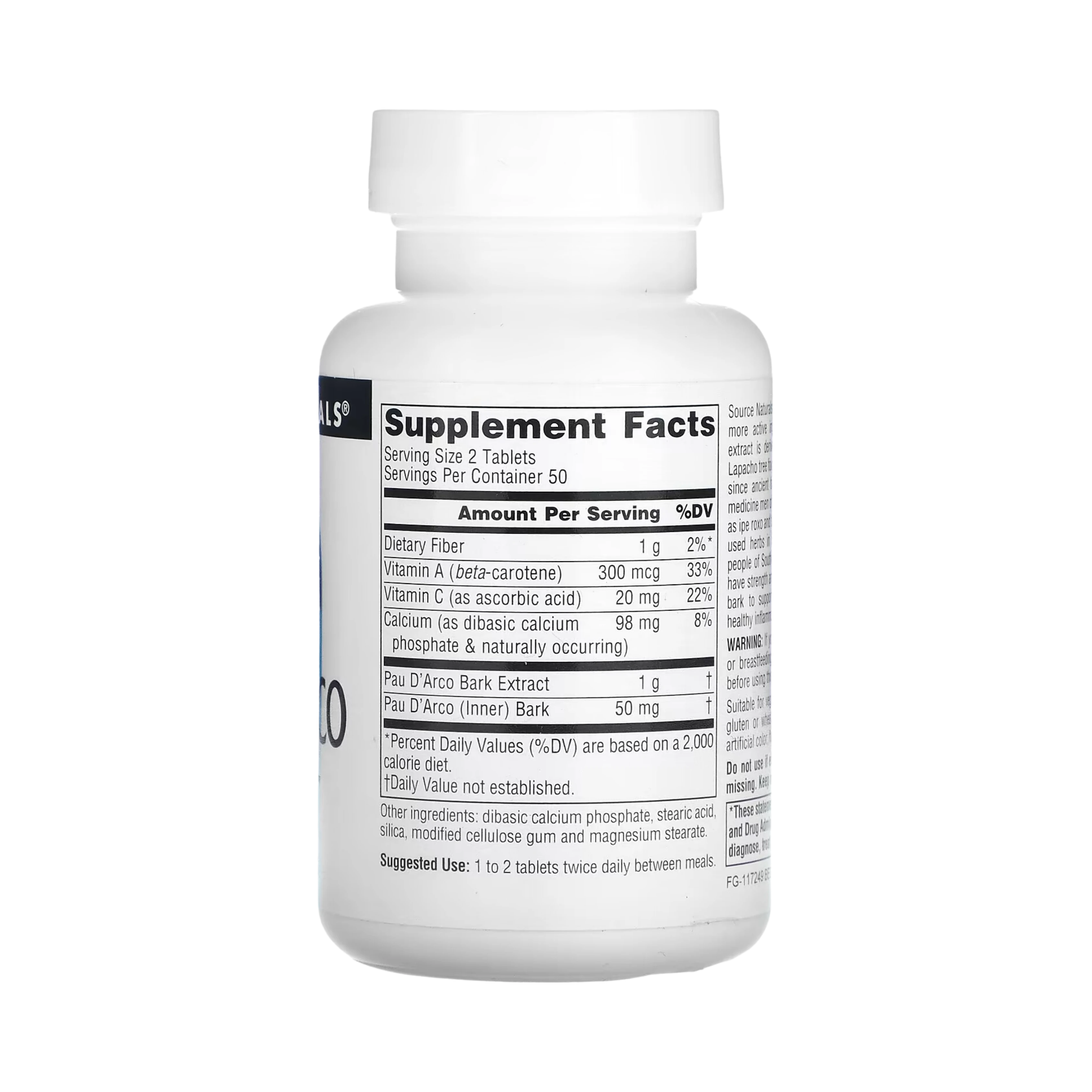 Source Naturals, Pau D'Arco Extract, 500 Mg, 50 Tablets