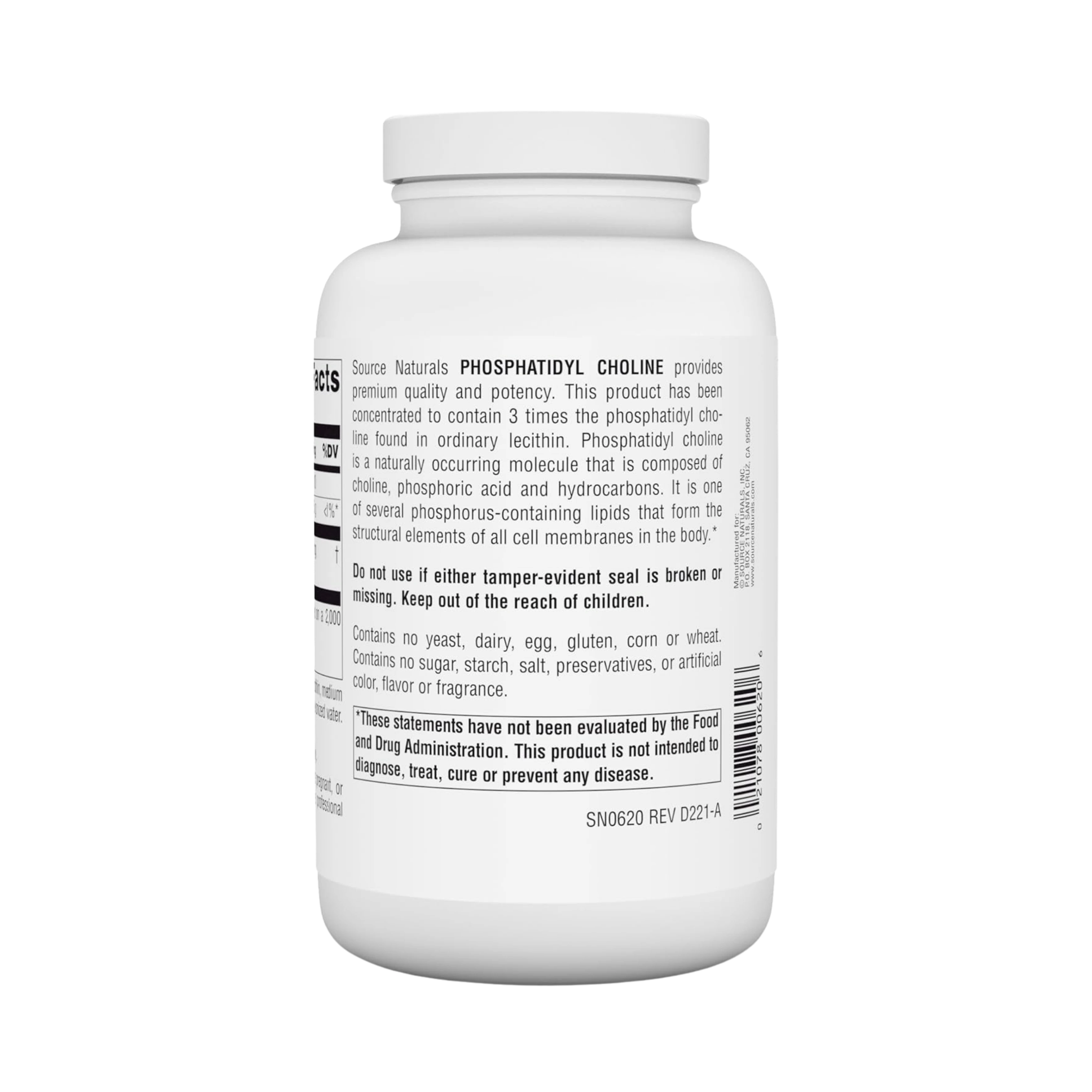 Source Naturals, Phosphatidyl Choline, 420 Mg, 180 Softgels