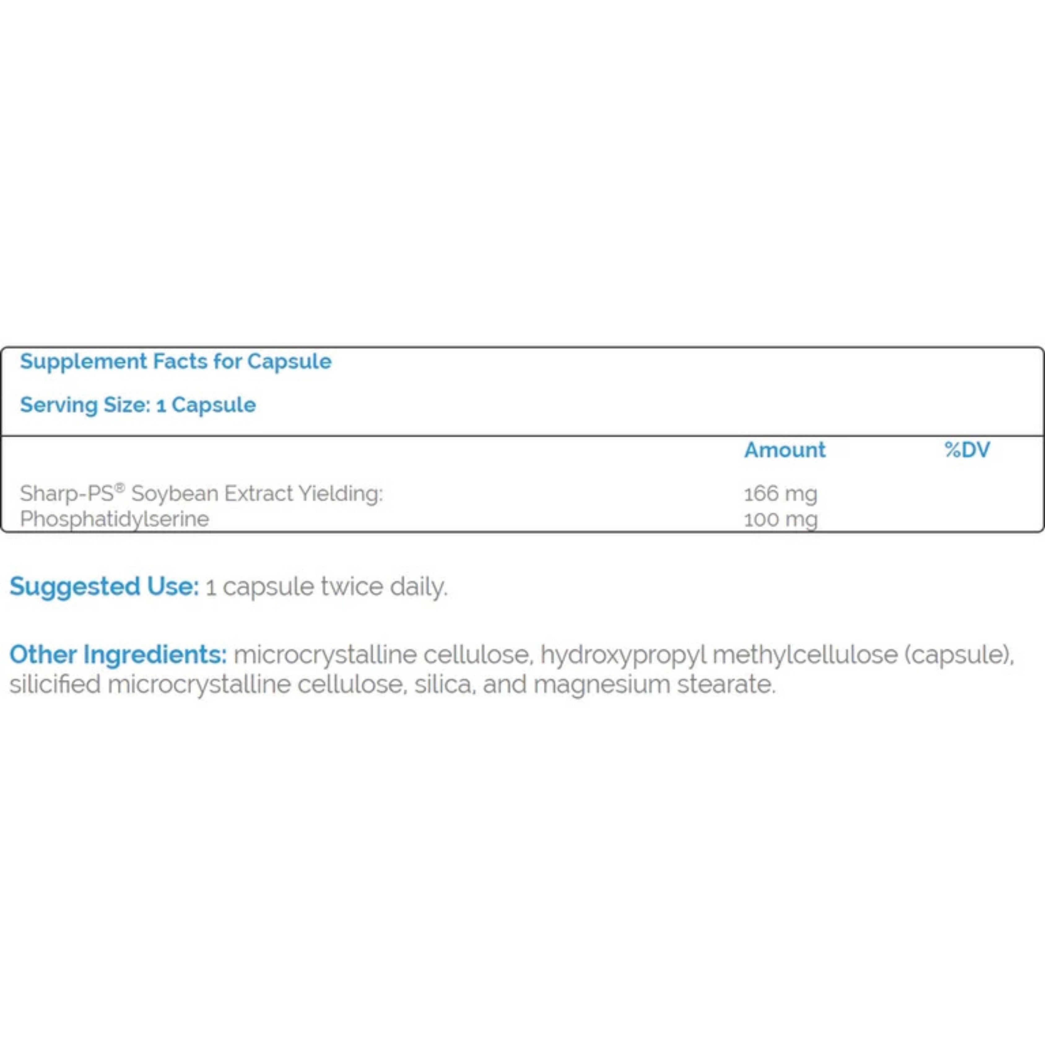 Source Naturals, Phosphatidyl Serine 100, 100 Mg, 30 Capsules